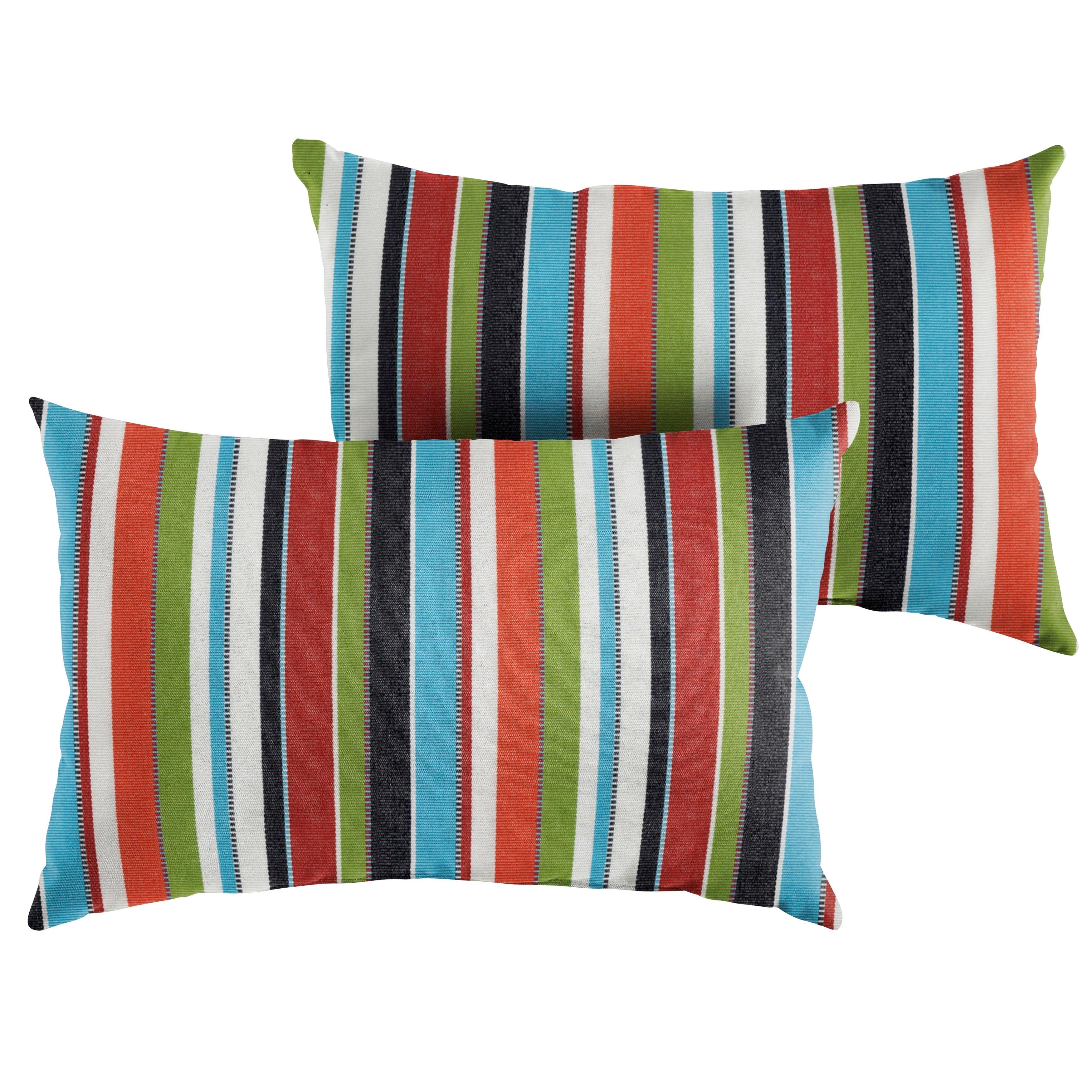 Sunbrella Carousel Lumbar Pillow (Set of 2) - Sorra Home