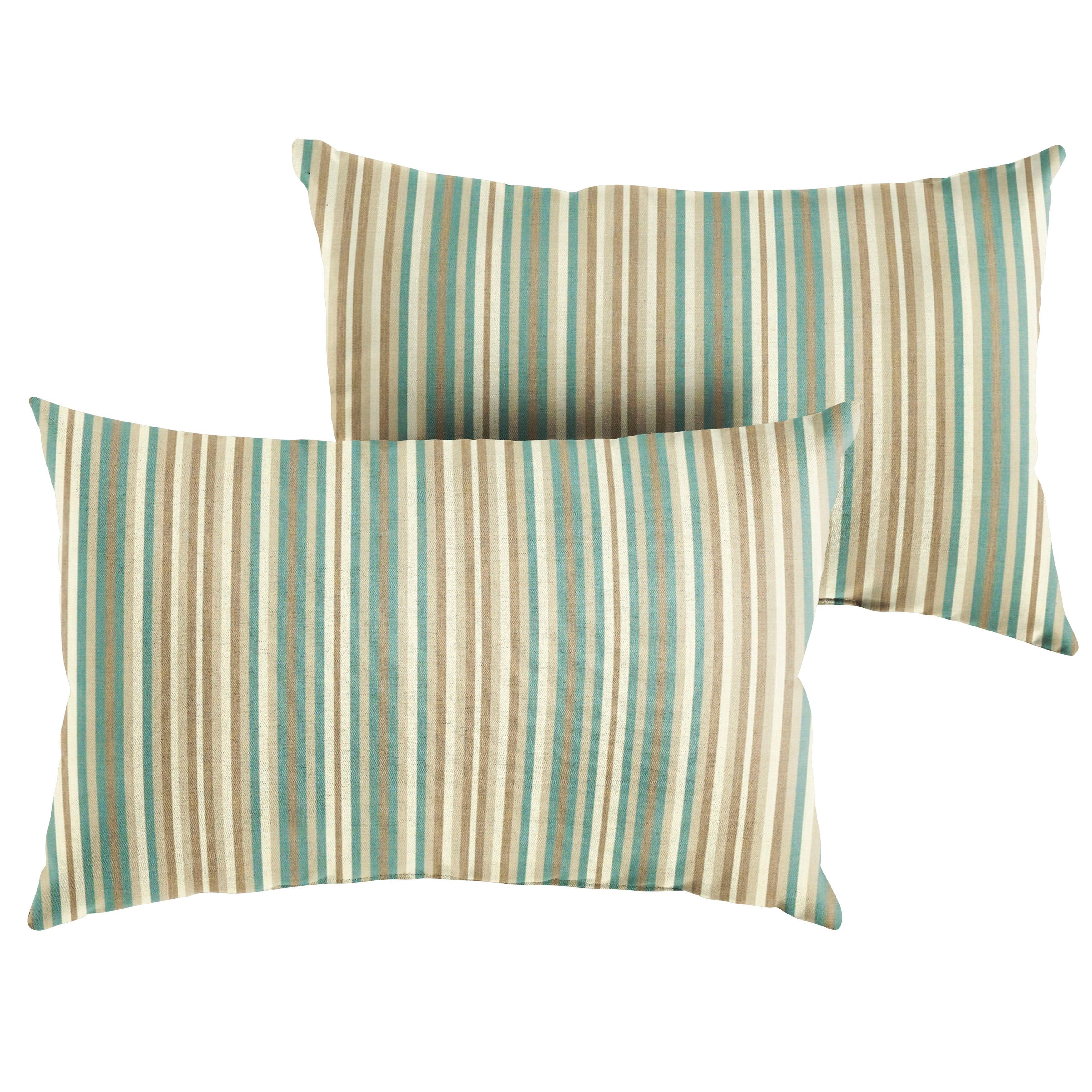 Sunbrella Mist Lumbar Pillow (Set of 2) - Sorra Home