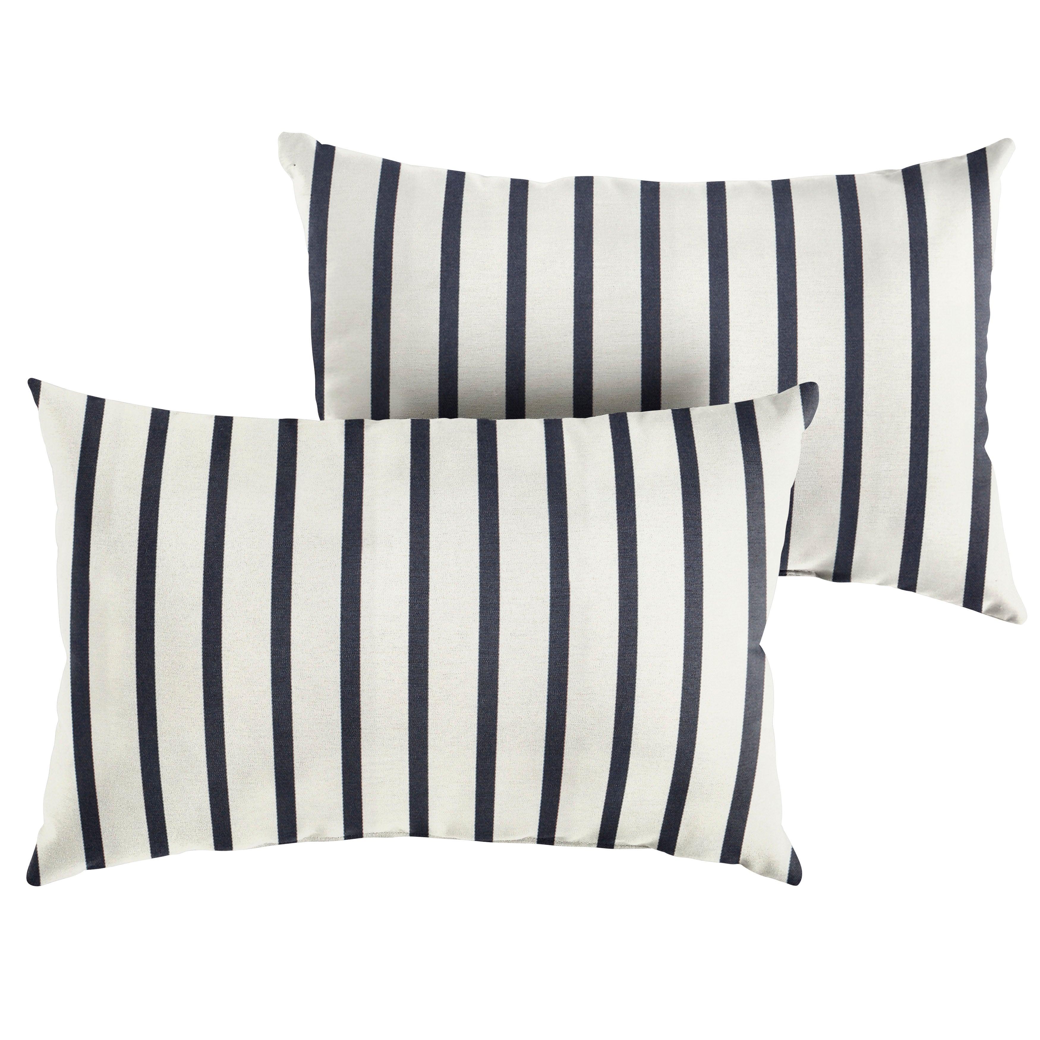 Sunbrella Lido Lumbar Pillow (Set of 2) - Sorra Home