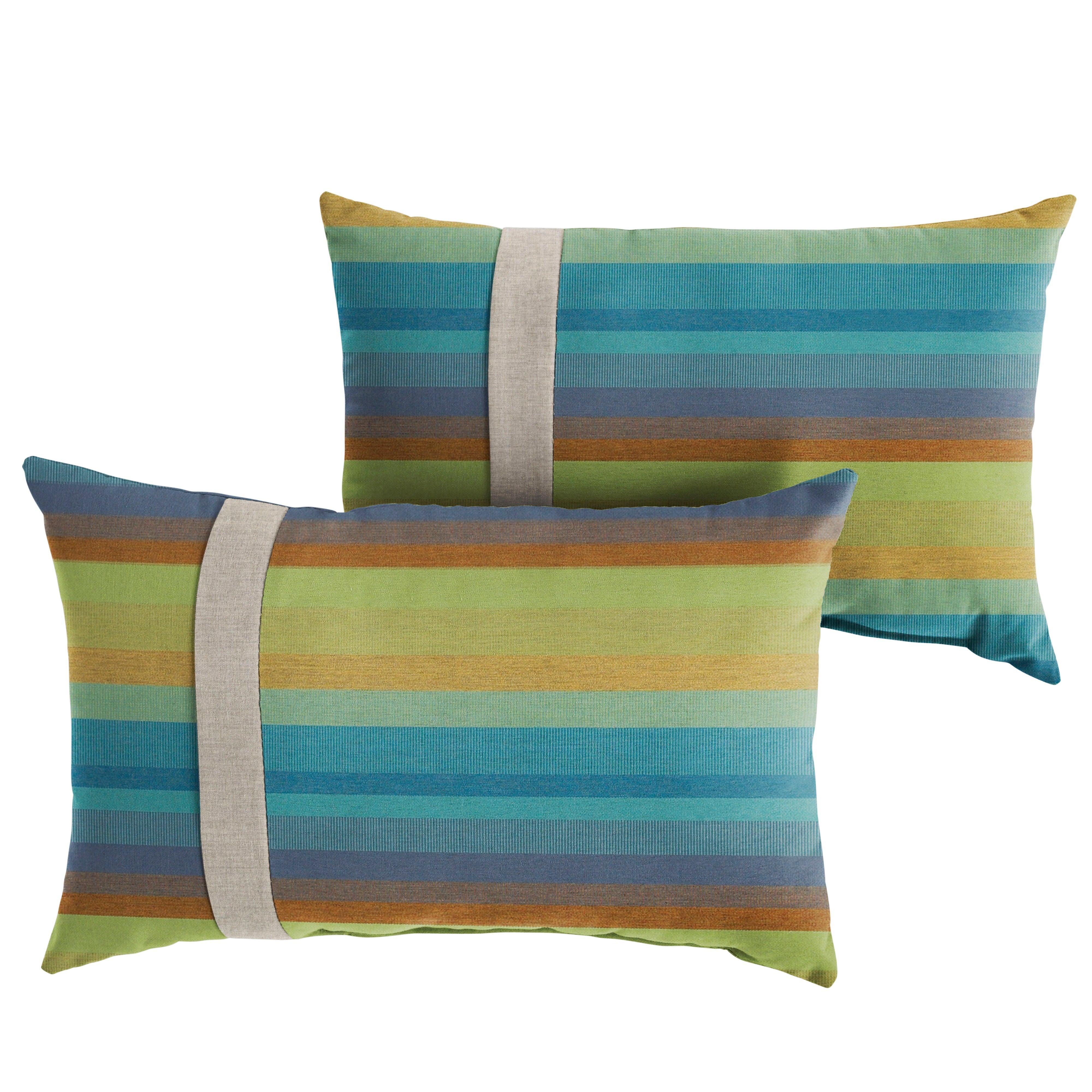 Sunbrella Astoria with Contrast Cording Pillow with Large Flange (Set of 2) - Sorra Home