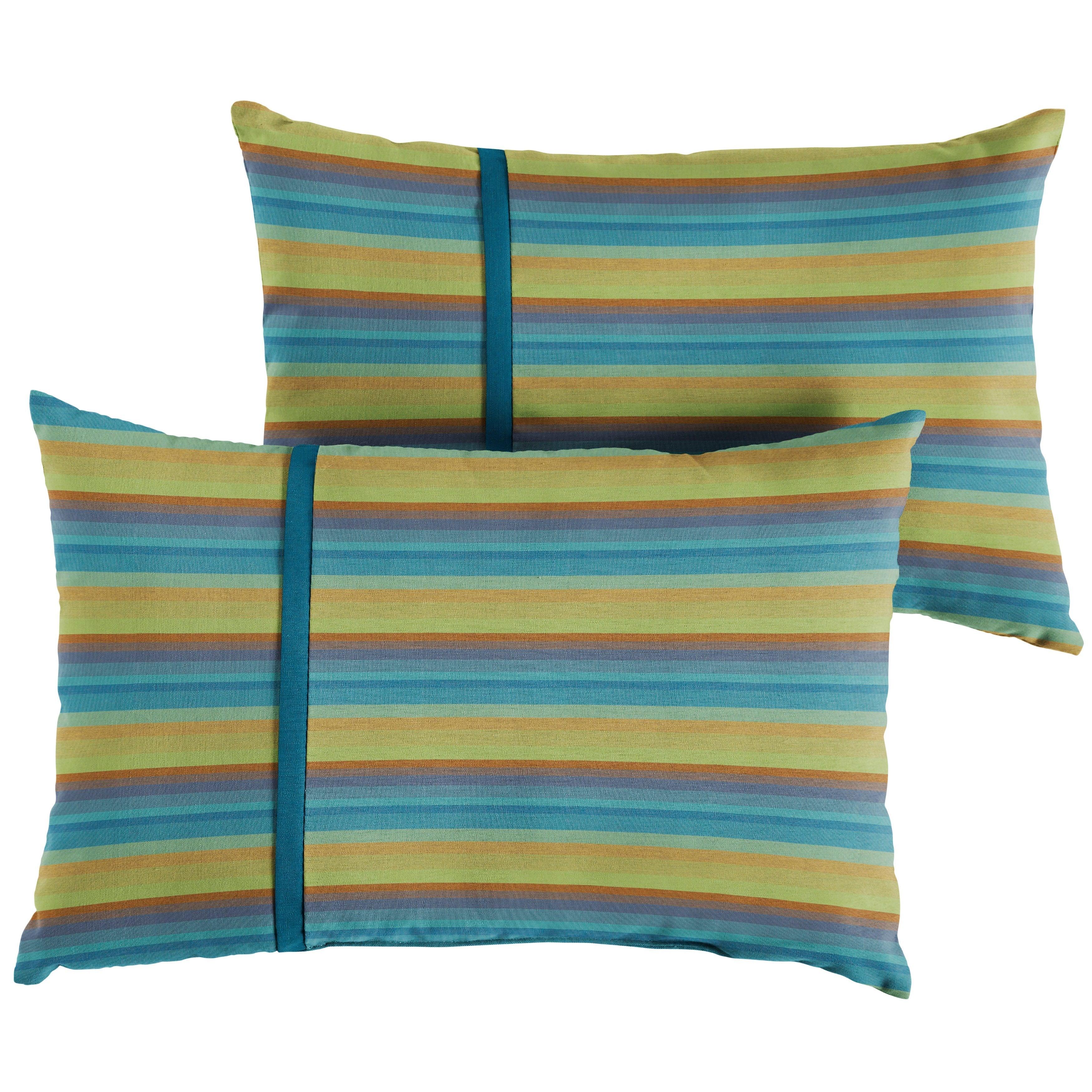 Sunbrella Astoria with Contrast Cording Pillow with Petite Flange (Set of 2) - Sorra Home