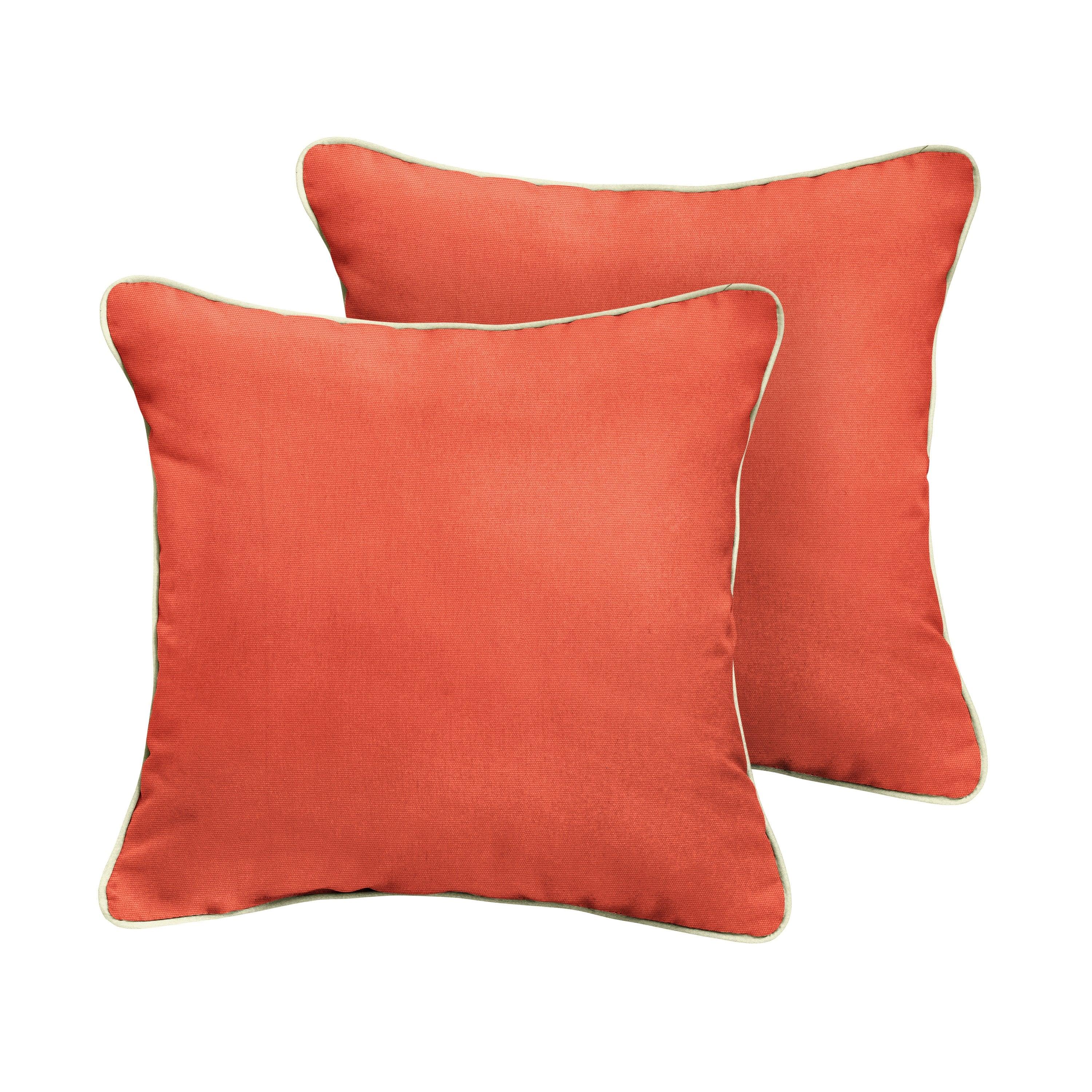 Sunbrella Square Corded Pillow (Set of 2) - Sorra Home