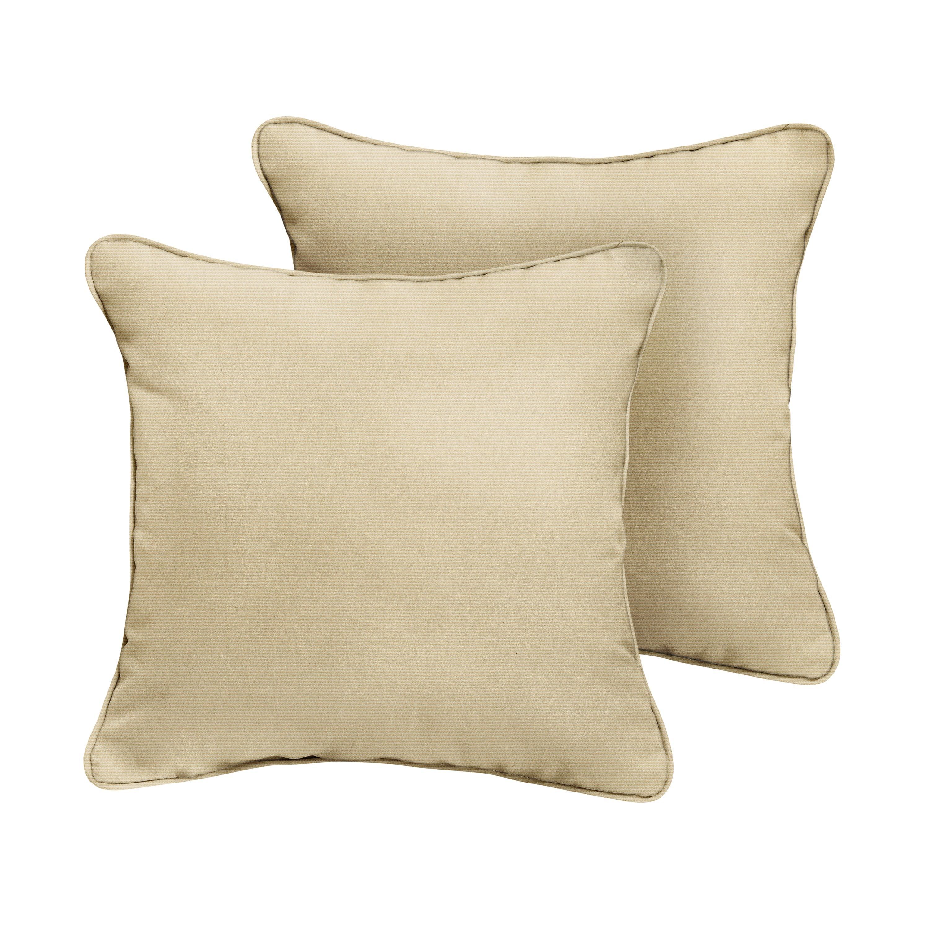 Sunbrella Square Corded Pillow (Set of 2) - Sorra Home