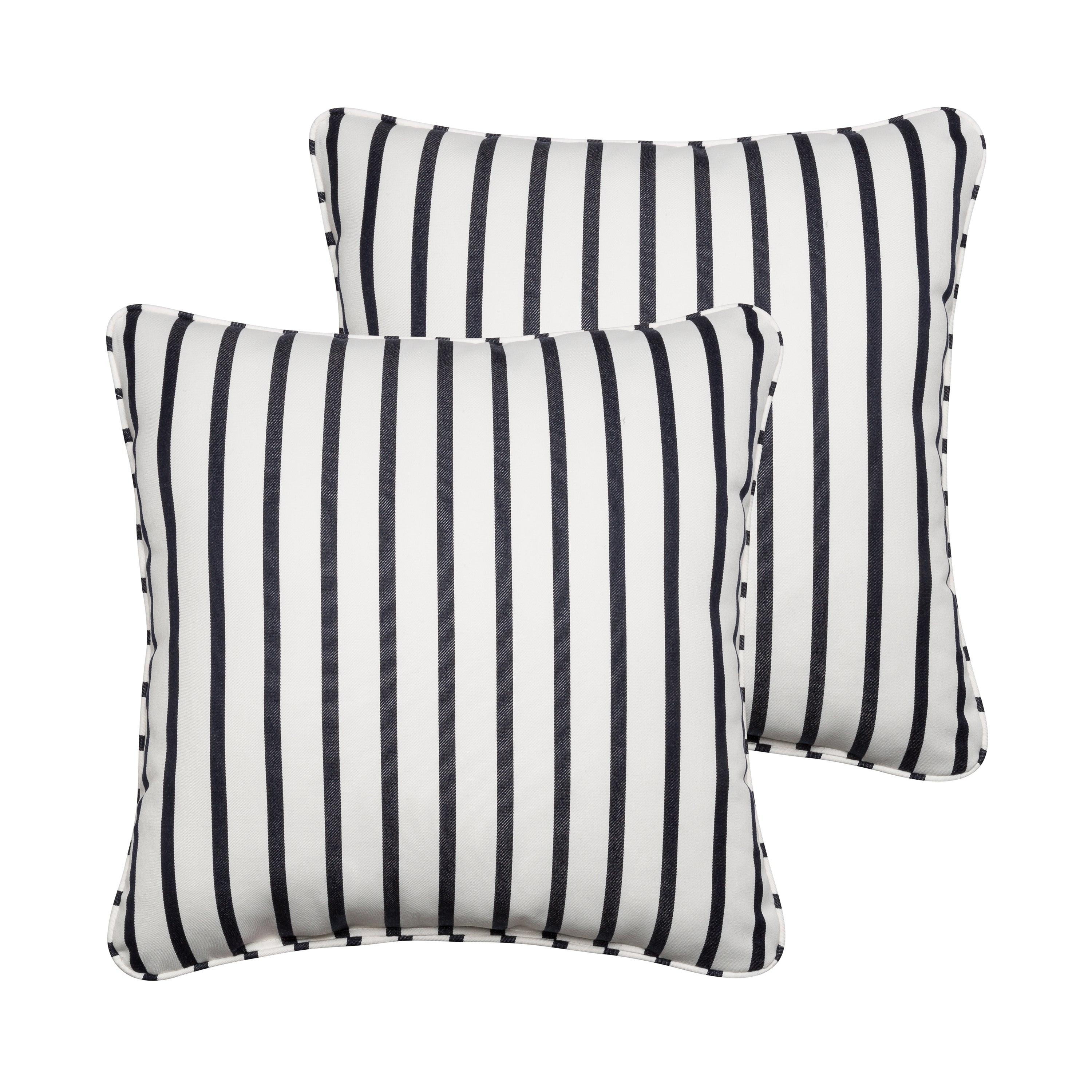 Sunbrella Lido Square Corded Pillow (Set of 2) - Sorra Home
