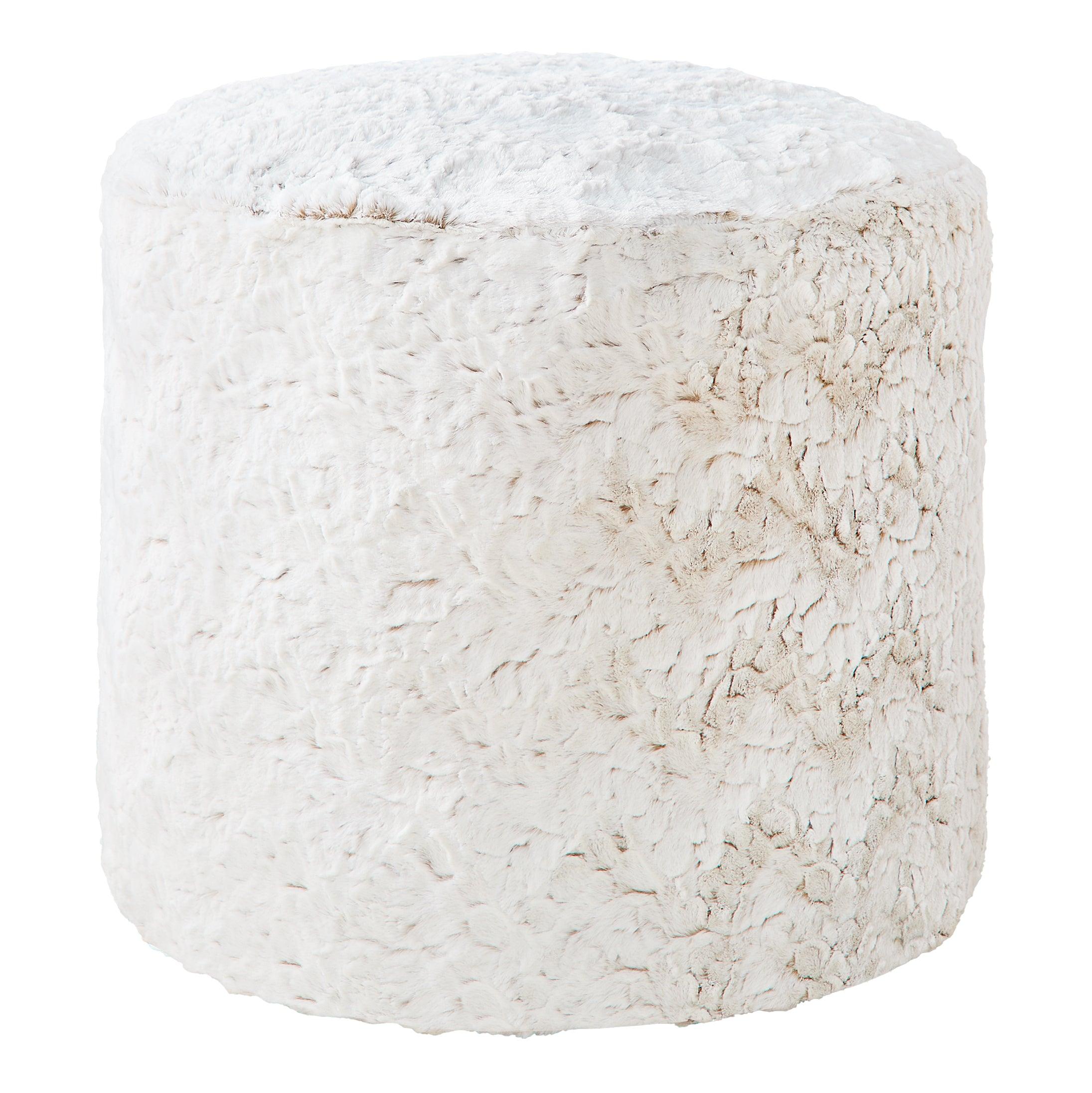 Round Fauxchilla Indoor Bean Pouf - Sorra Home