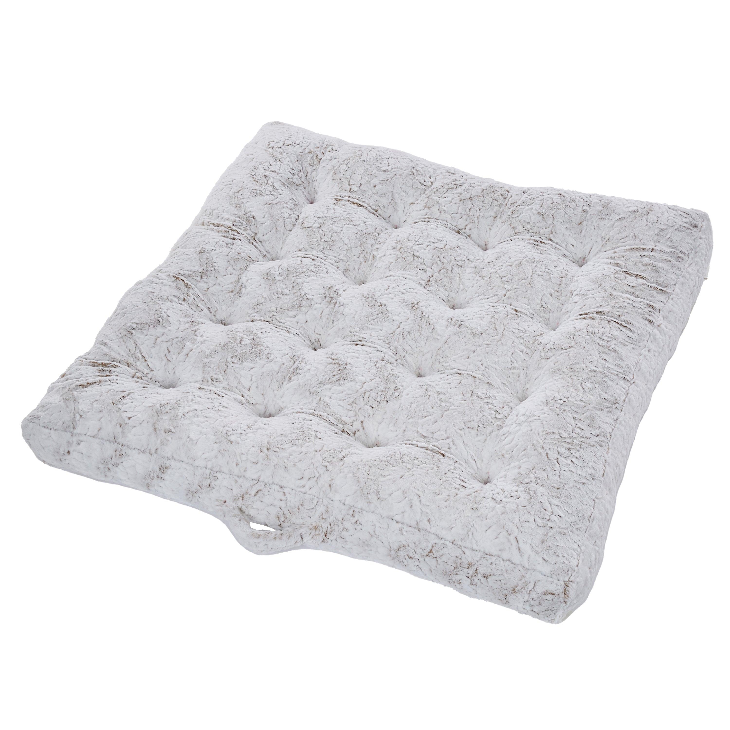 Square Fauxchilla Indoor Floor Pillow - Sorra Home