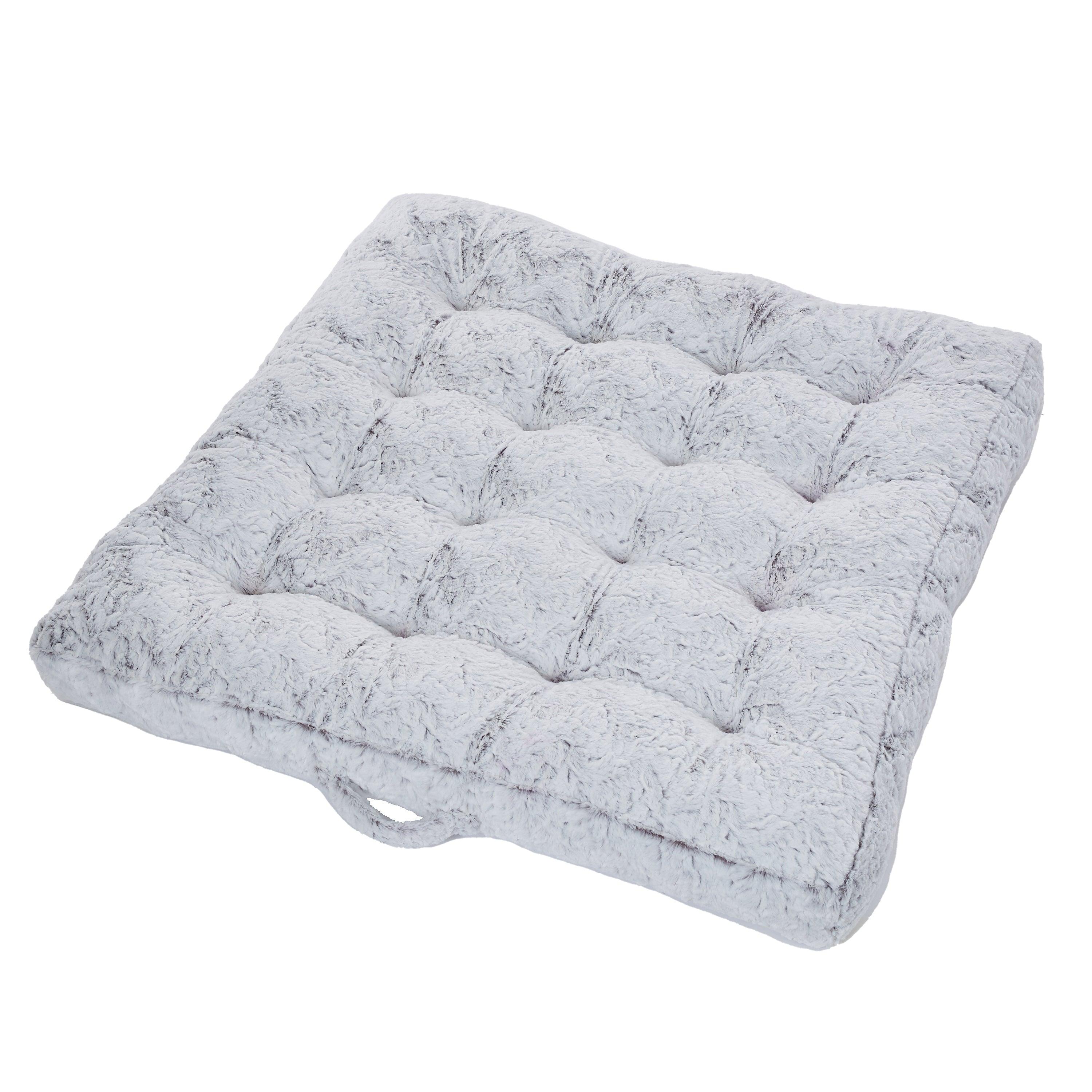 Square Fauxchilla Indoor Floor Pillow - Sorra Home