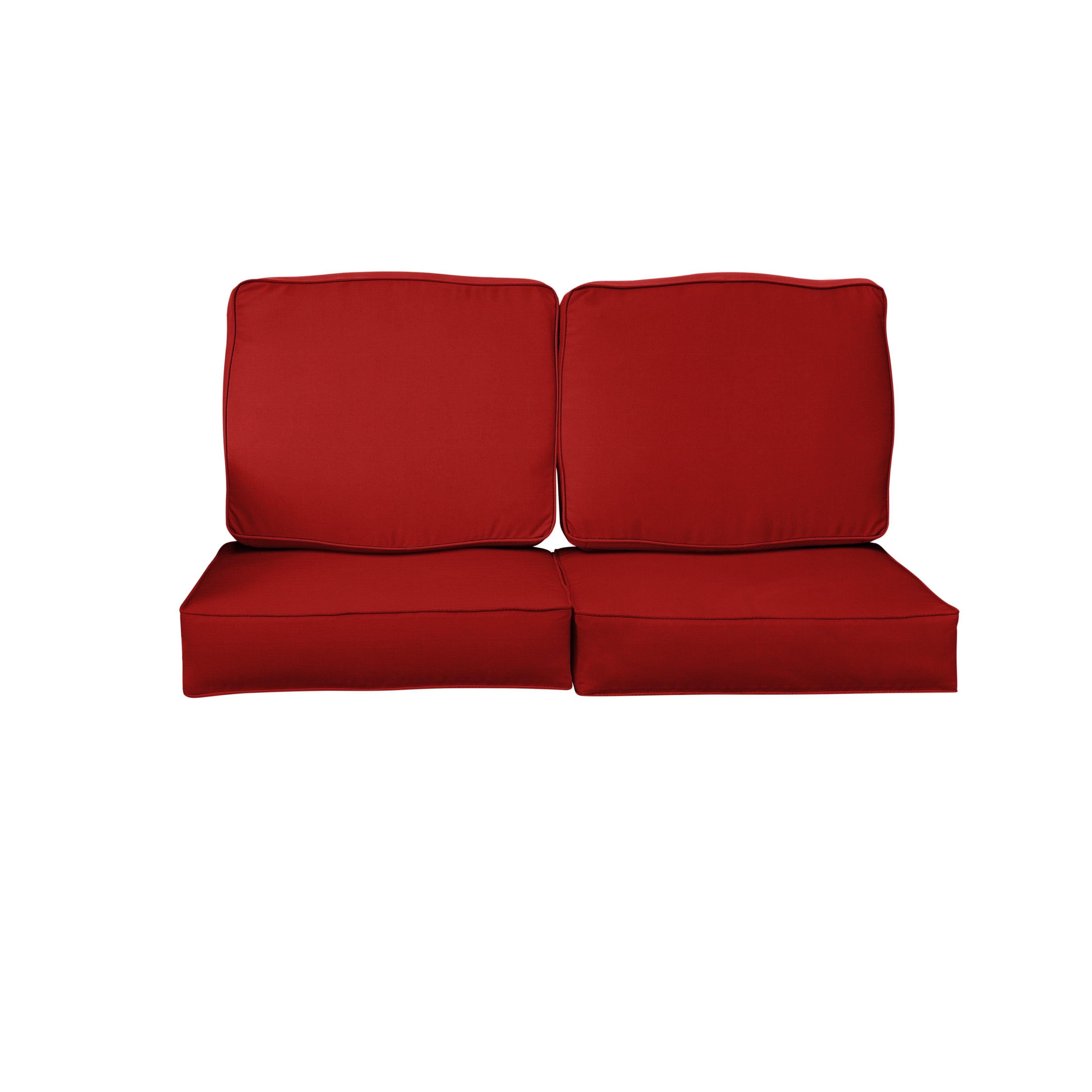Sunbrella Canvas Deep Seating Loveseat Cushion Set - Sorra Home