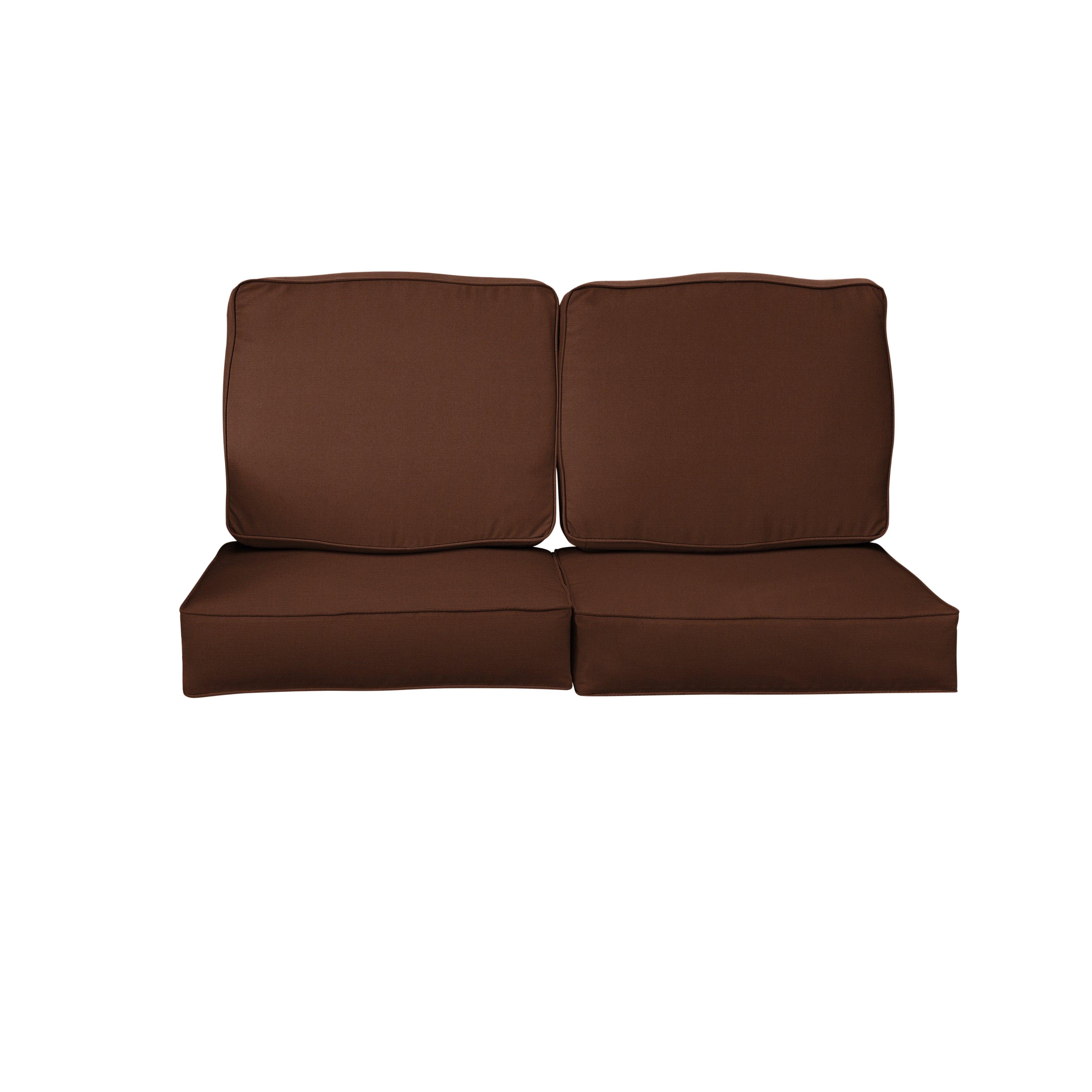 Sunbrella Canvas Deep Seating Loveseat Cushion Set - Sorra Home
