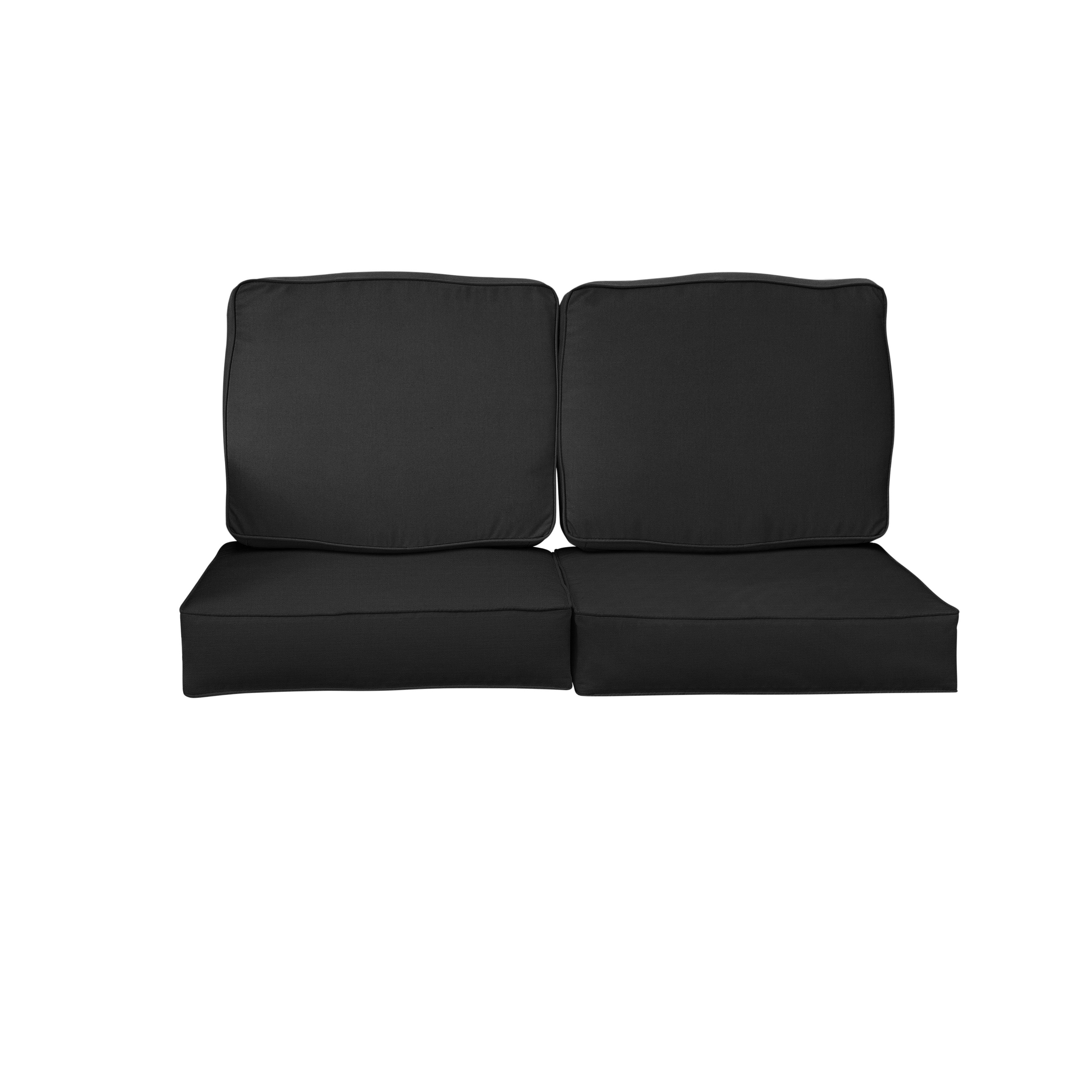 Sunbrella Canvas Deep Seating Loveseat Cushion Set - Sorra Home