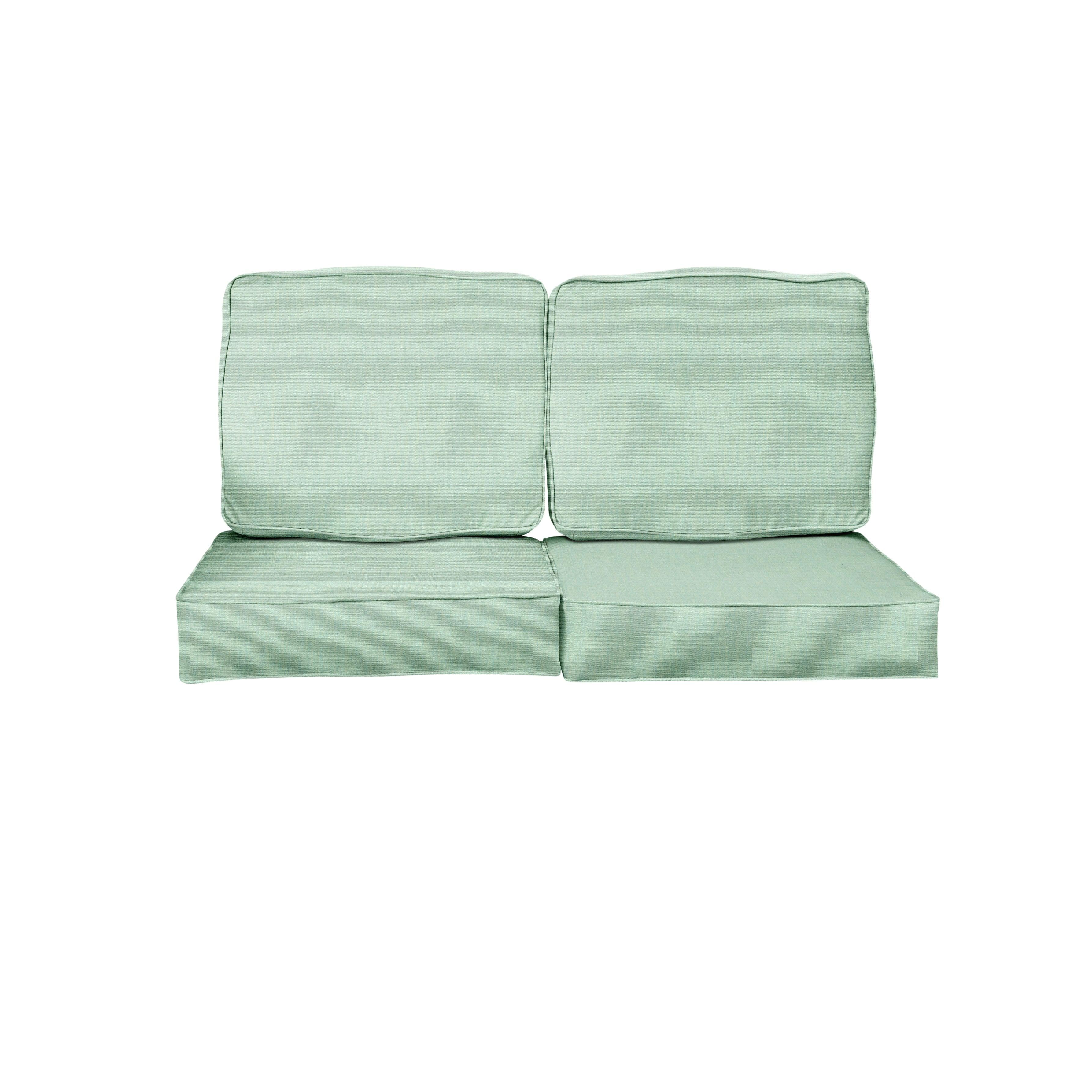 Sunbrella Canvas Deep Seating Loveseat Cushion Set - Sorra Home
