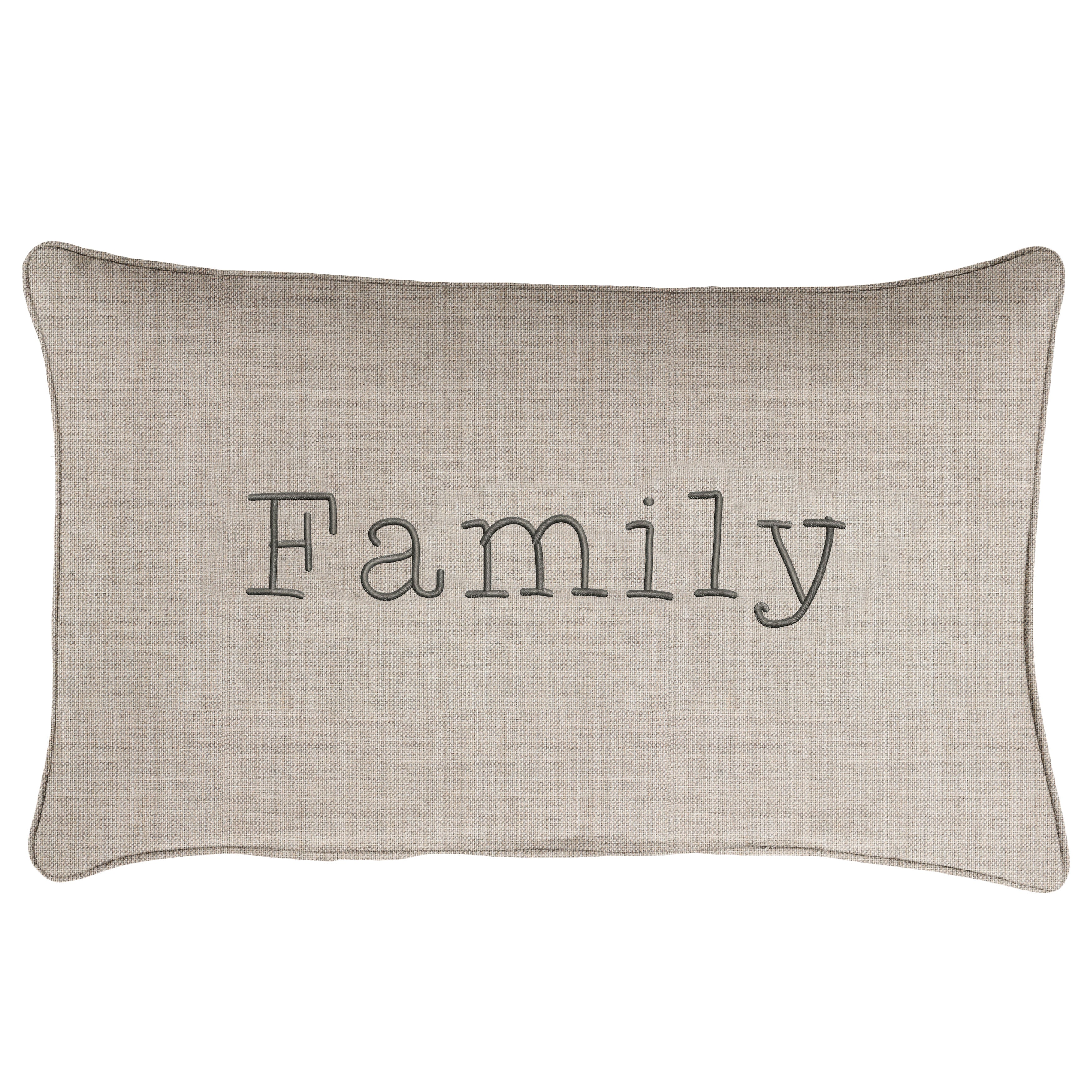 Sunbrella Rectangle Embroidered Outdoor Pillow