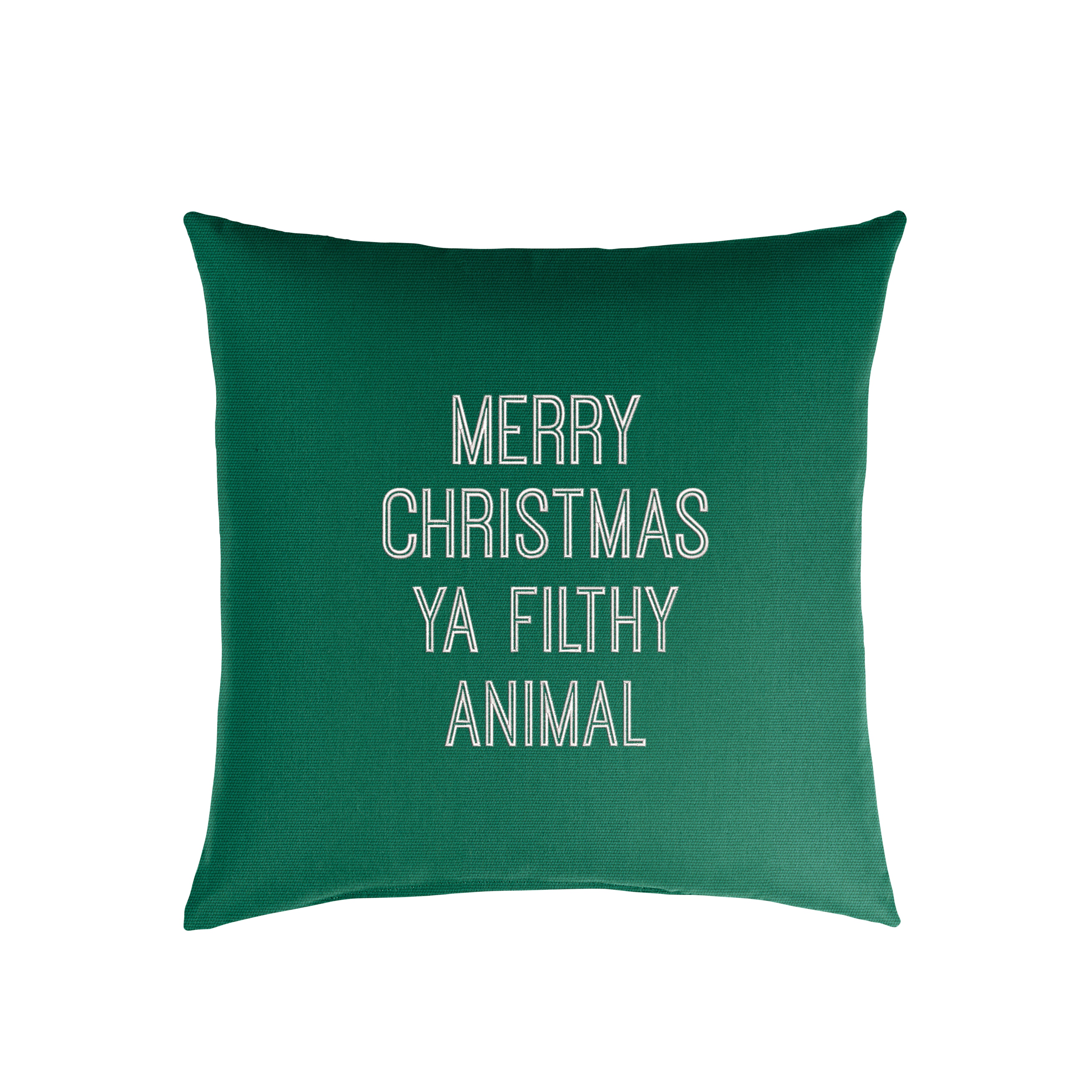 Sunbrella Square Holiday Embroidered Outdoor Pillow