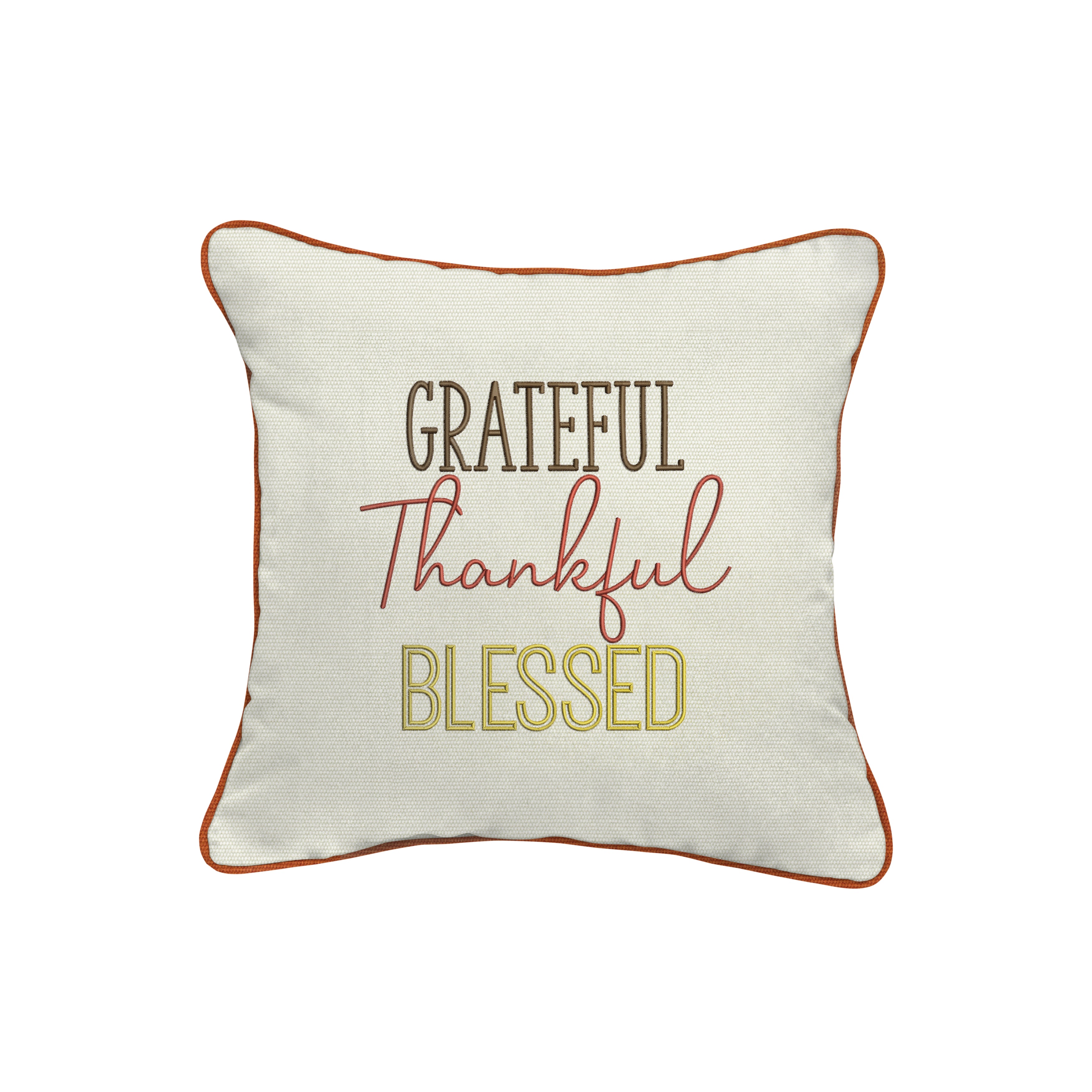 Sunbrella Square Embroidered Outdoor Pillow
