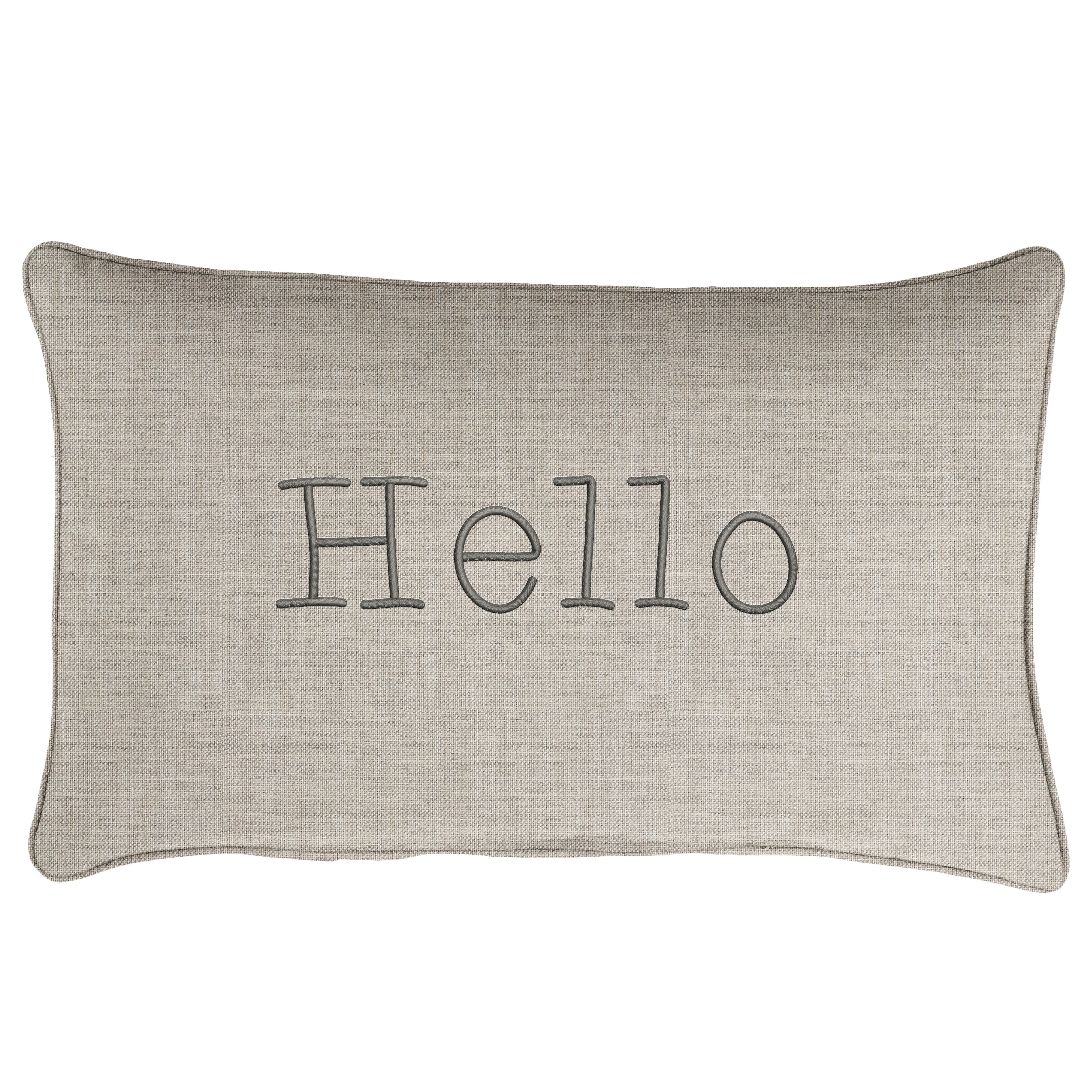 Sunbrella Rectangle Embroidered Outdoor Pillow