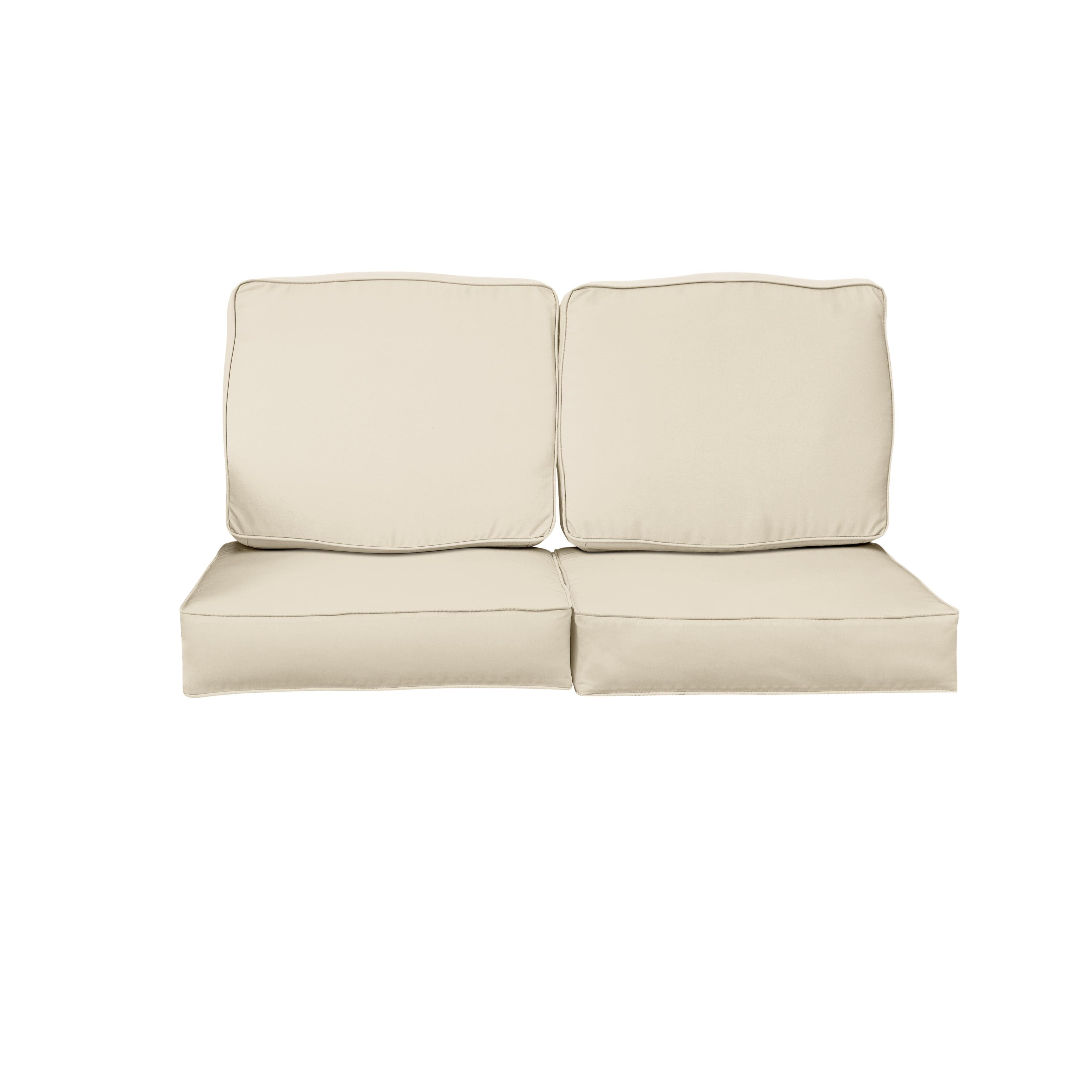 Sunbrella Canvas Deep Seating Loveseat Cushion Set - Sorra Home