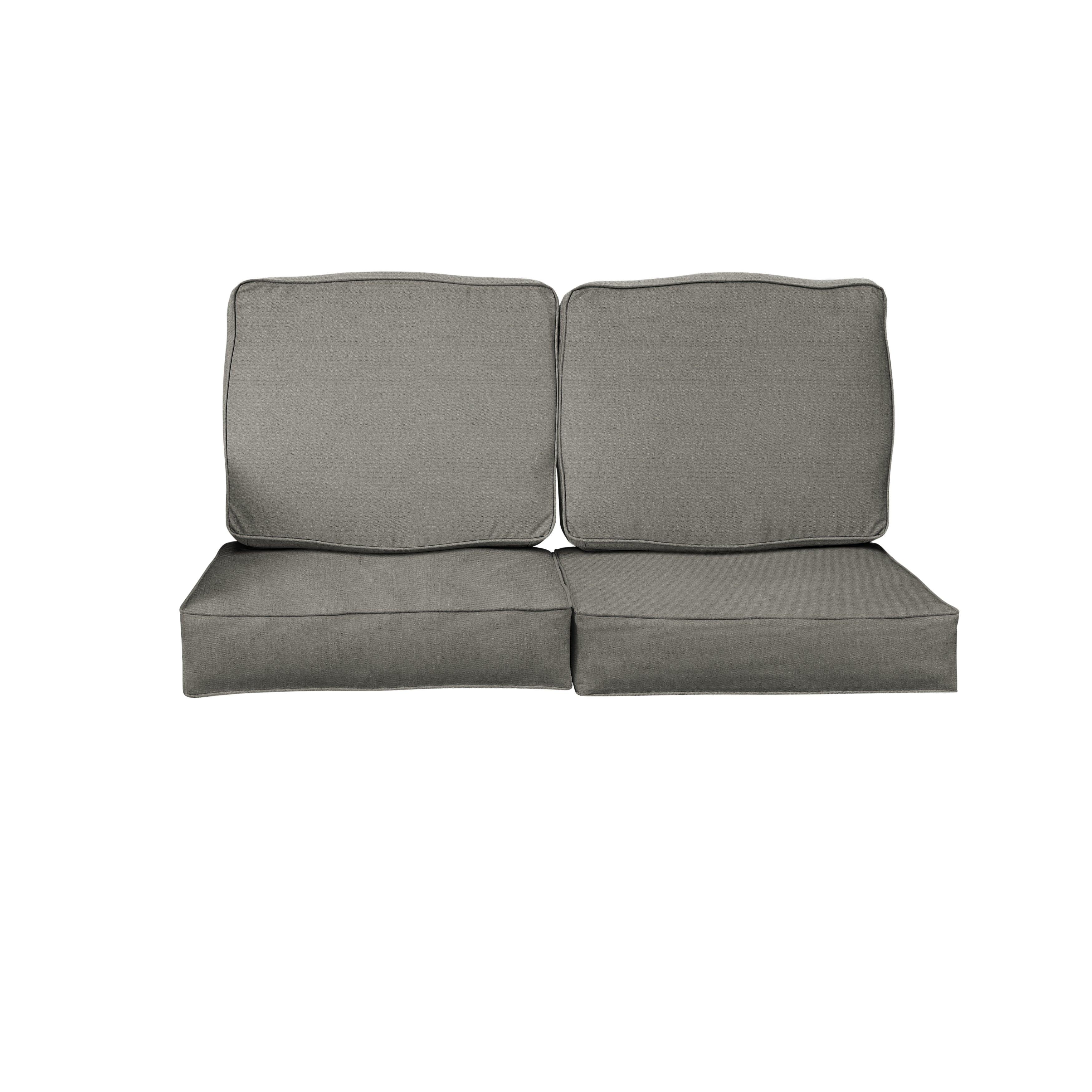 Sunbrella Canvas Deep Seating Loveseat Cushion Set - Sorra Home