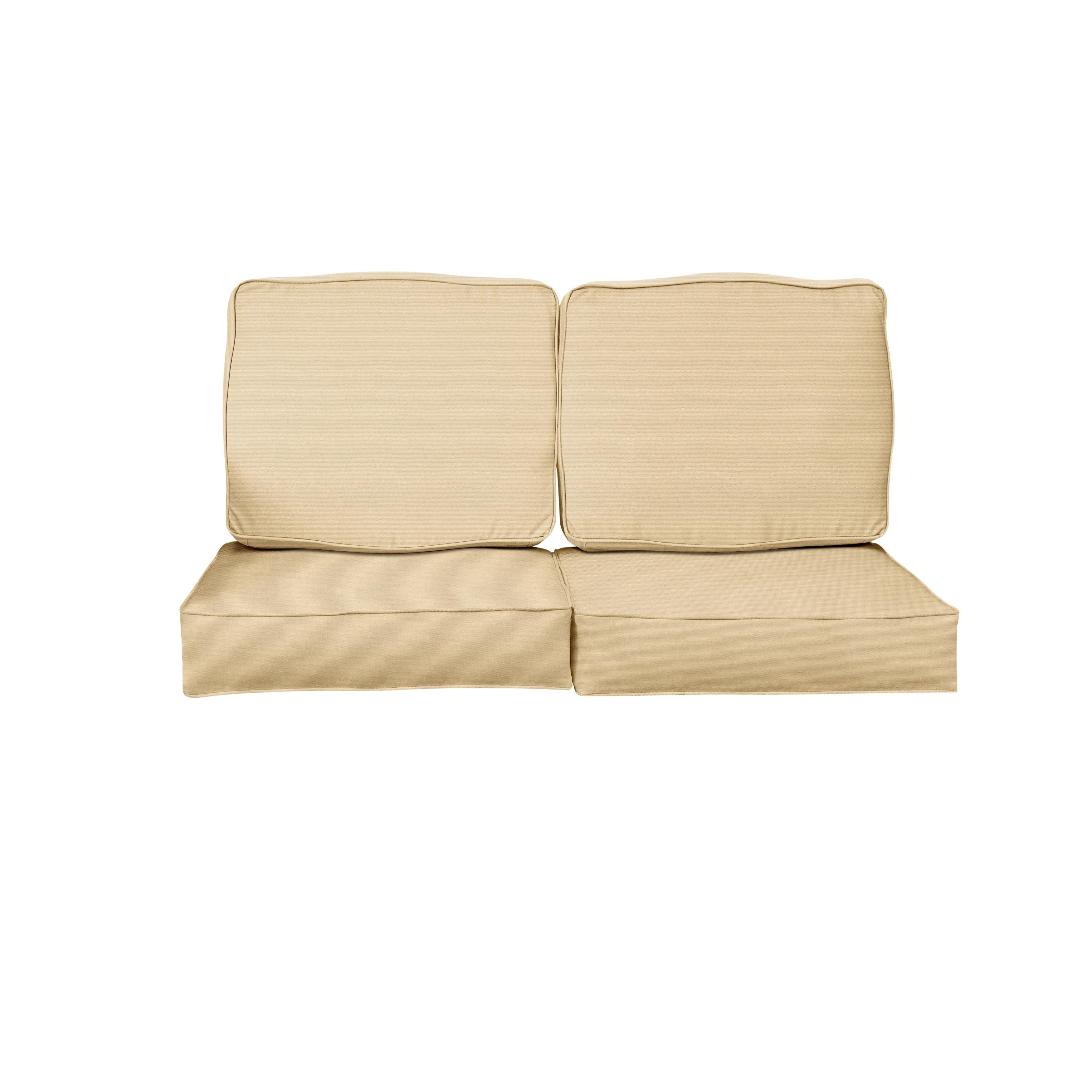 Sunbrella Canvas Deep Seating Loveseat Cushion Set - Sorra Home