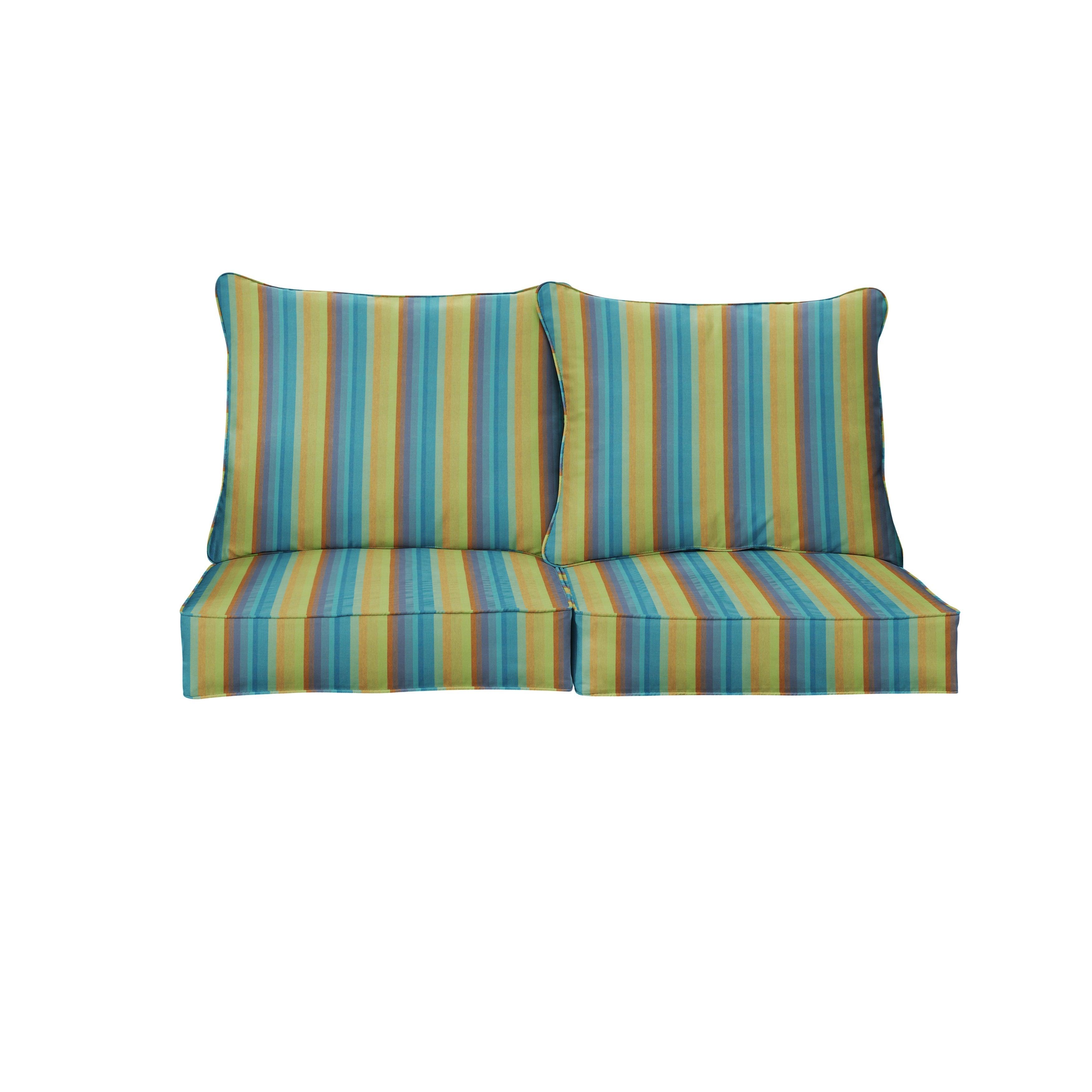 Sunbrella Astoria Deep Seating Loveseat Pillow & Cushion Set - Sorra Home