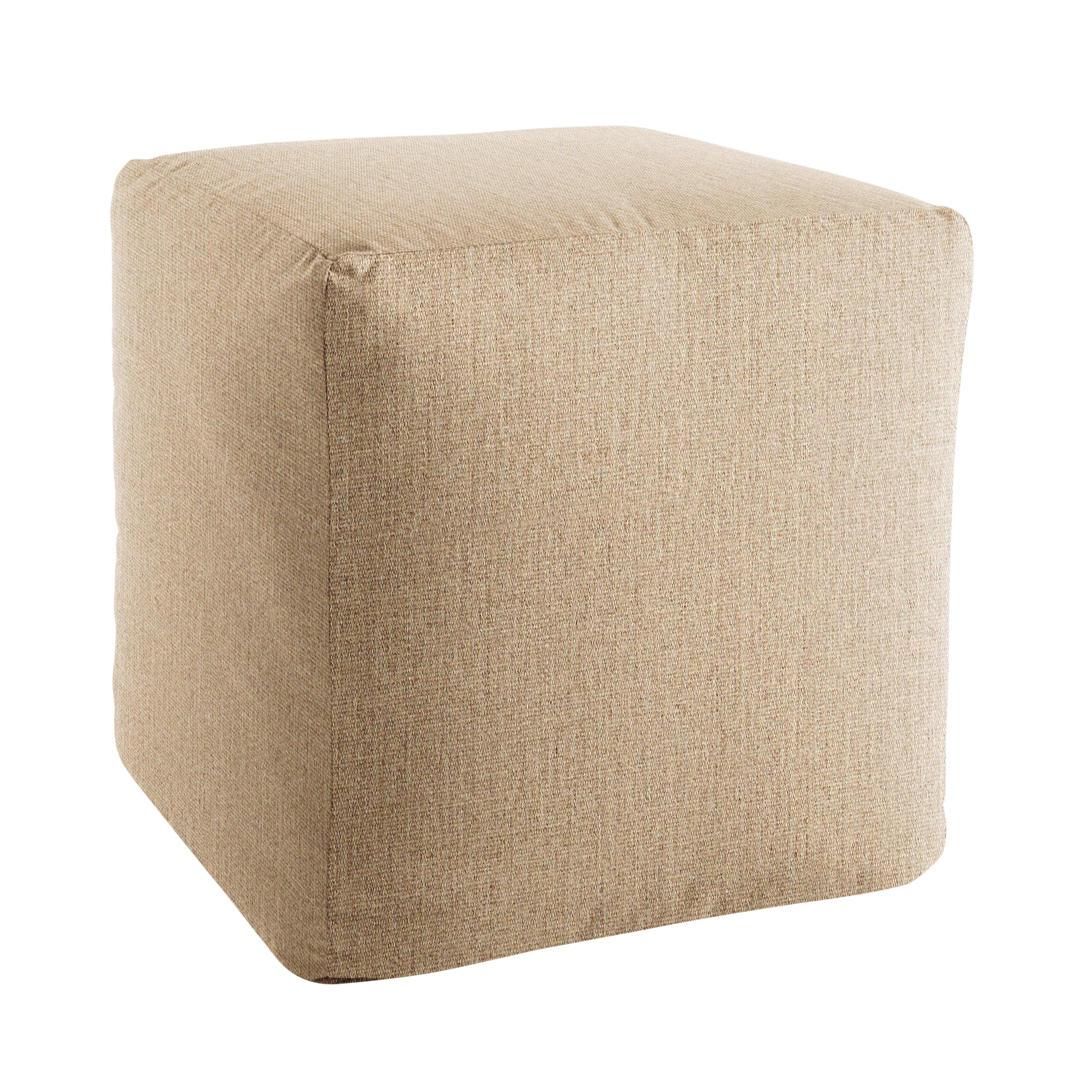 Sunbrella Square Indoor/Outdoor Foam Pouf - Sorra Home