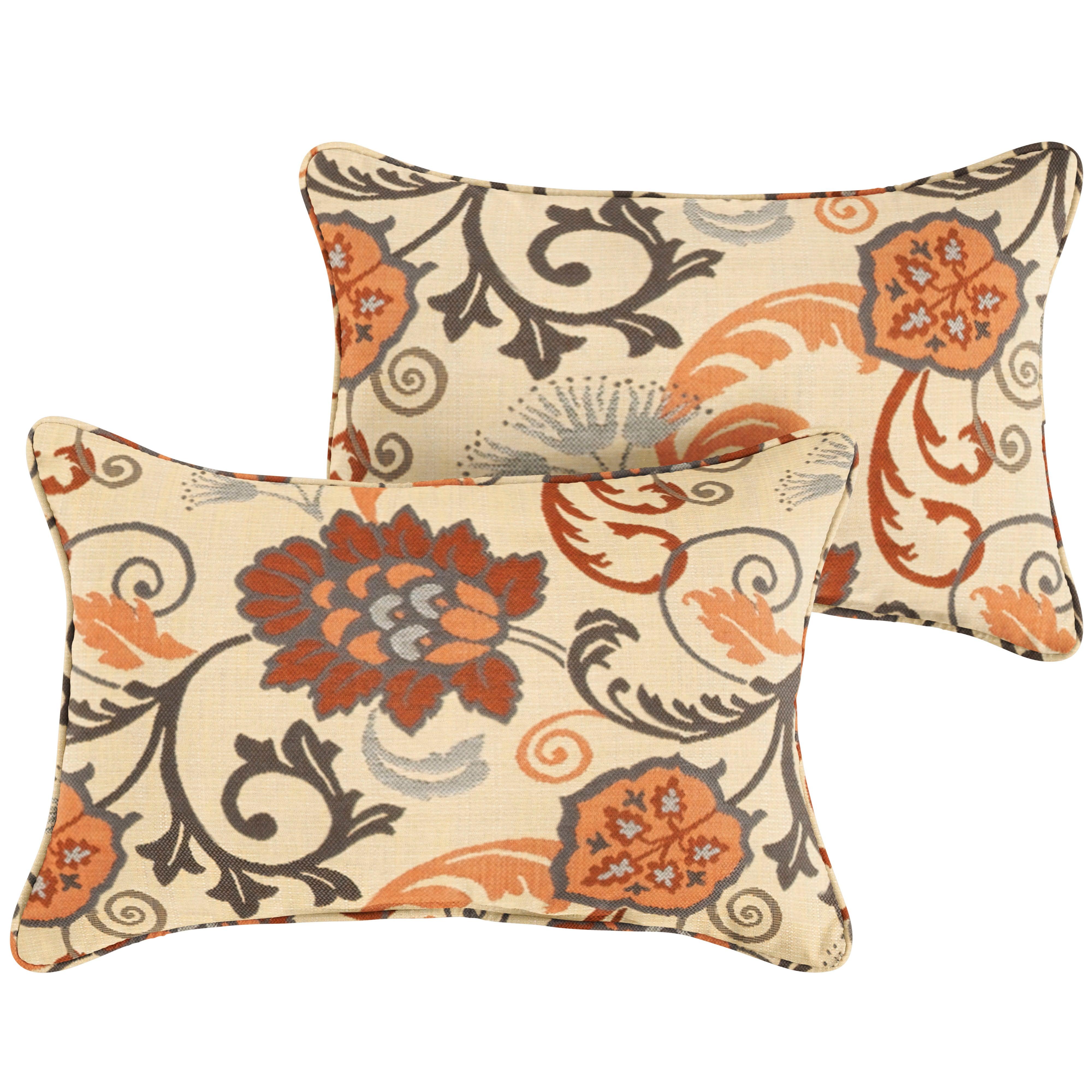 Sunbrella Lumbar Corded Pillow (Set of 2) - Sorra Home