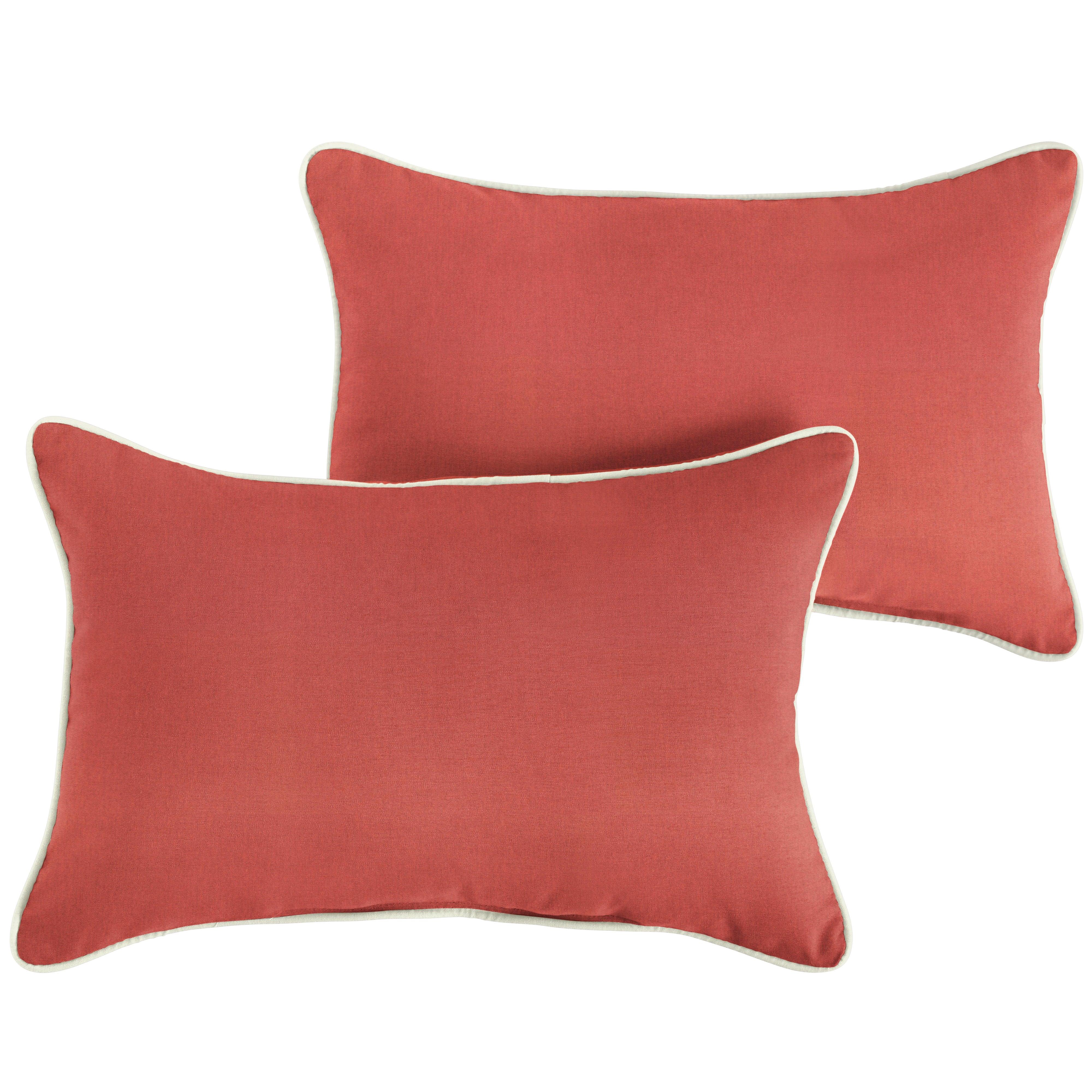 Sunbrella Lumbar Corded Pillow (Set of 2) - Sorra Home