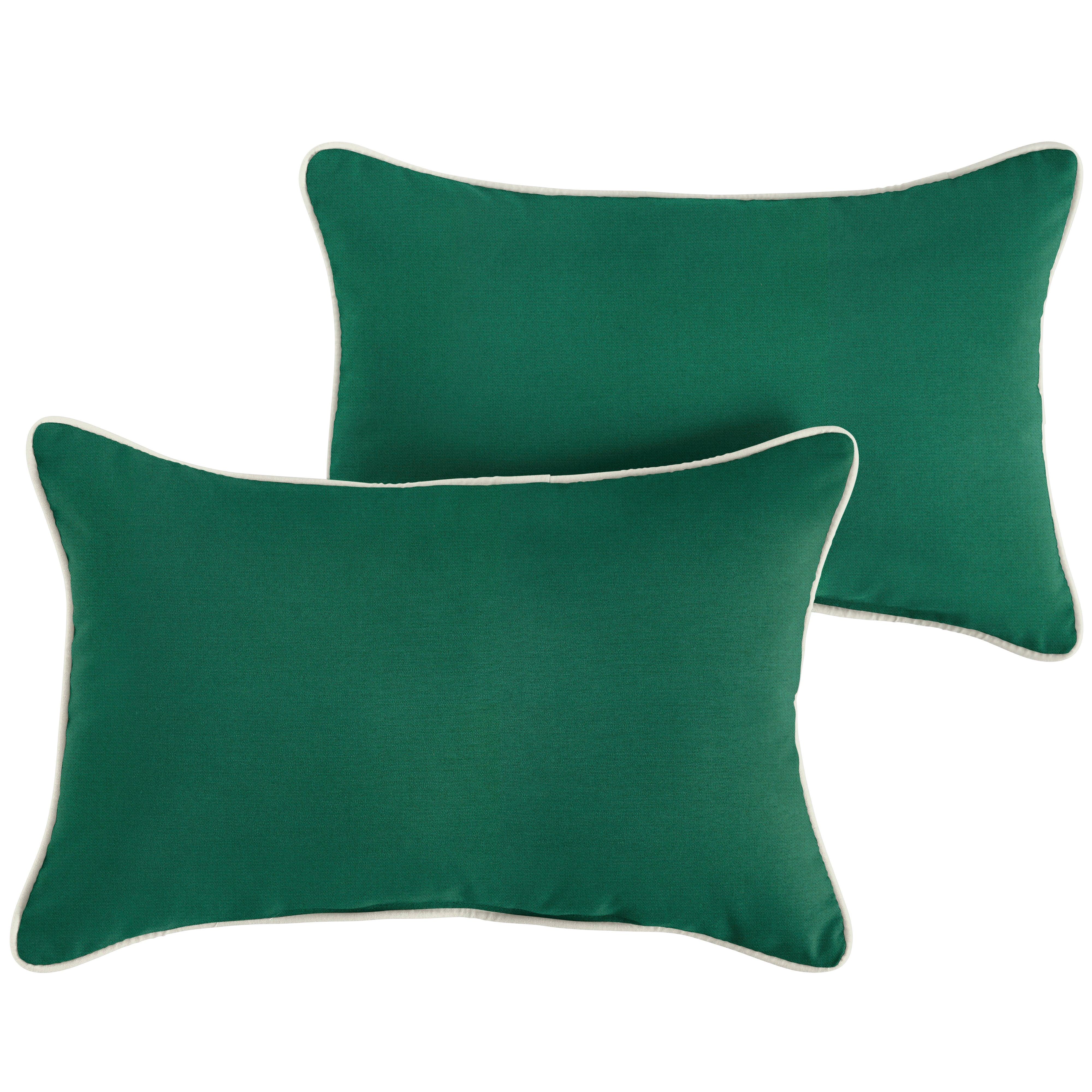 Sunbrella Lumbar Corded Pillow (Set of 2) - Sorra Home