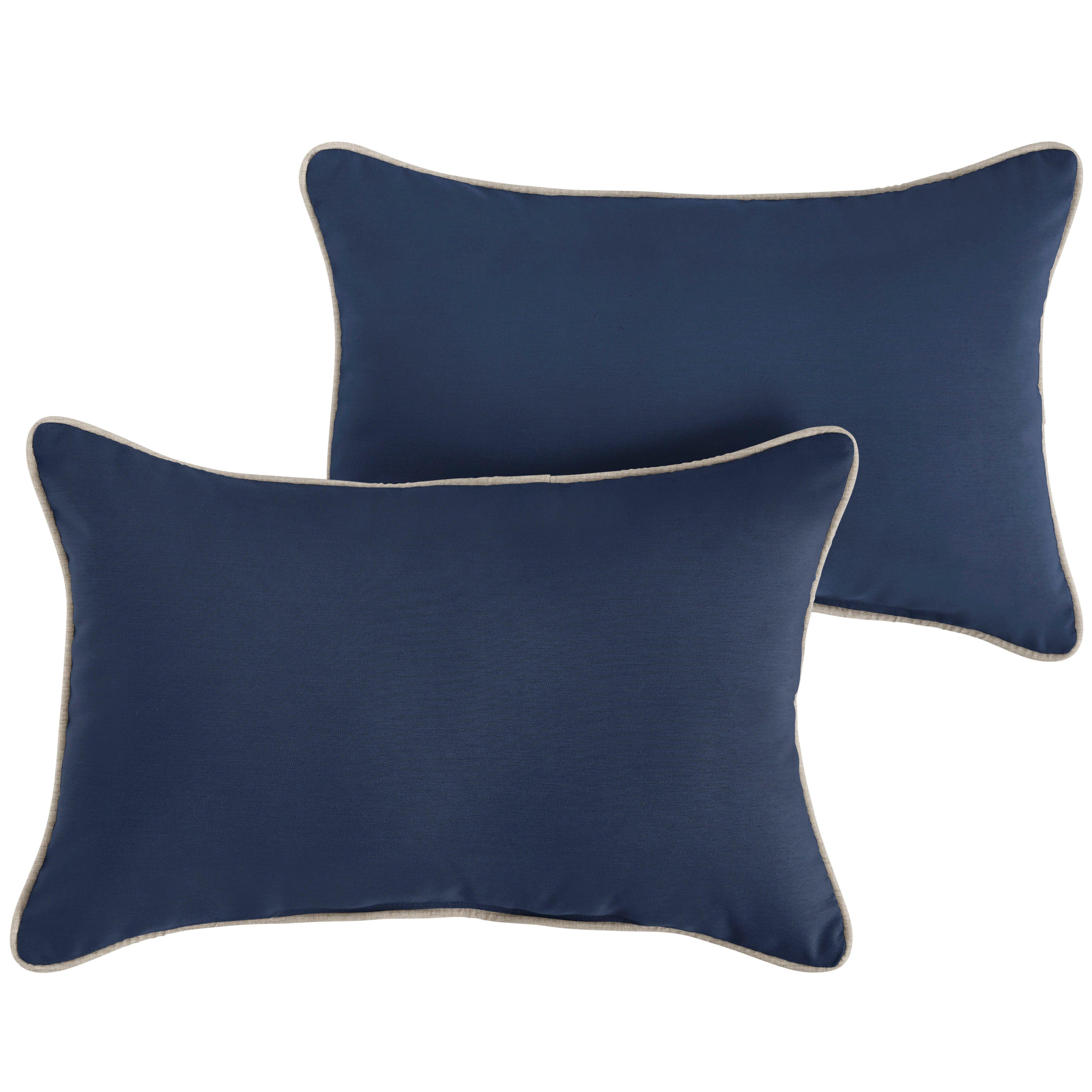 Sunbrella Lumbar Corded Pillow (Set of 2) - Sorra Home