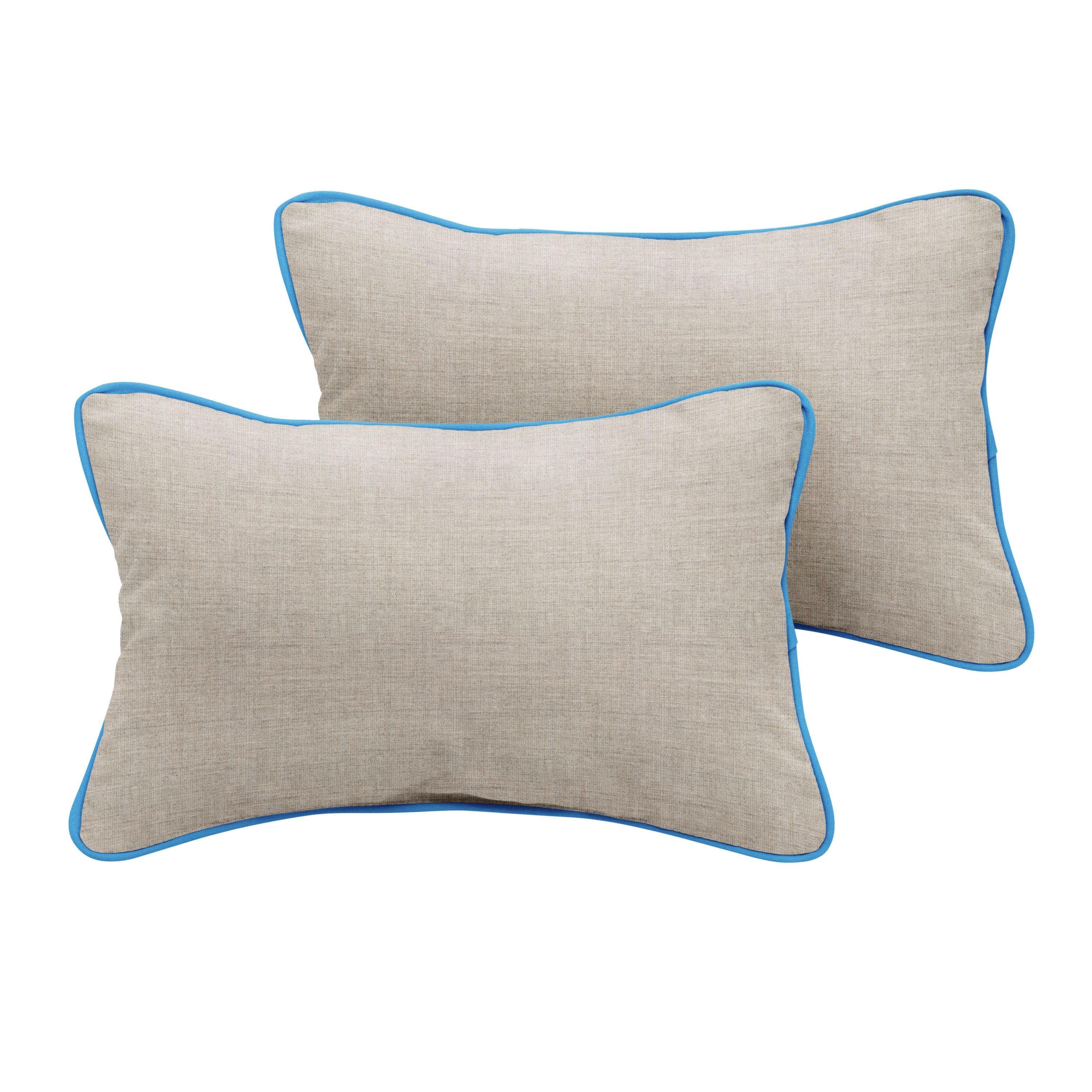 Sunbrella Lumbar Corded Pillow (Set of 2) - Sorra Home