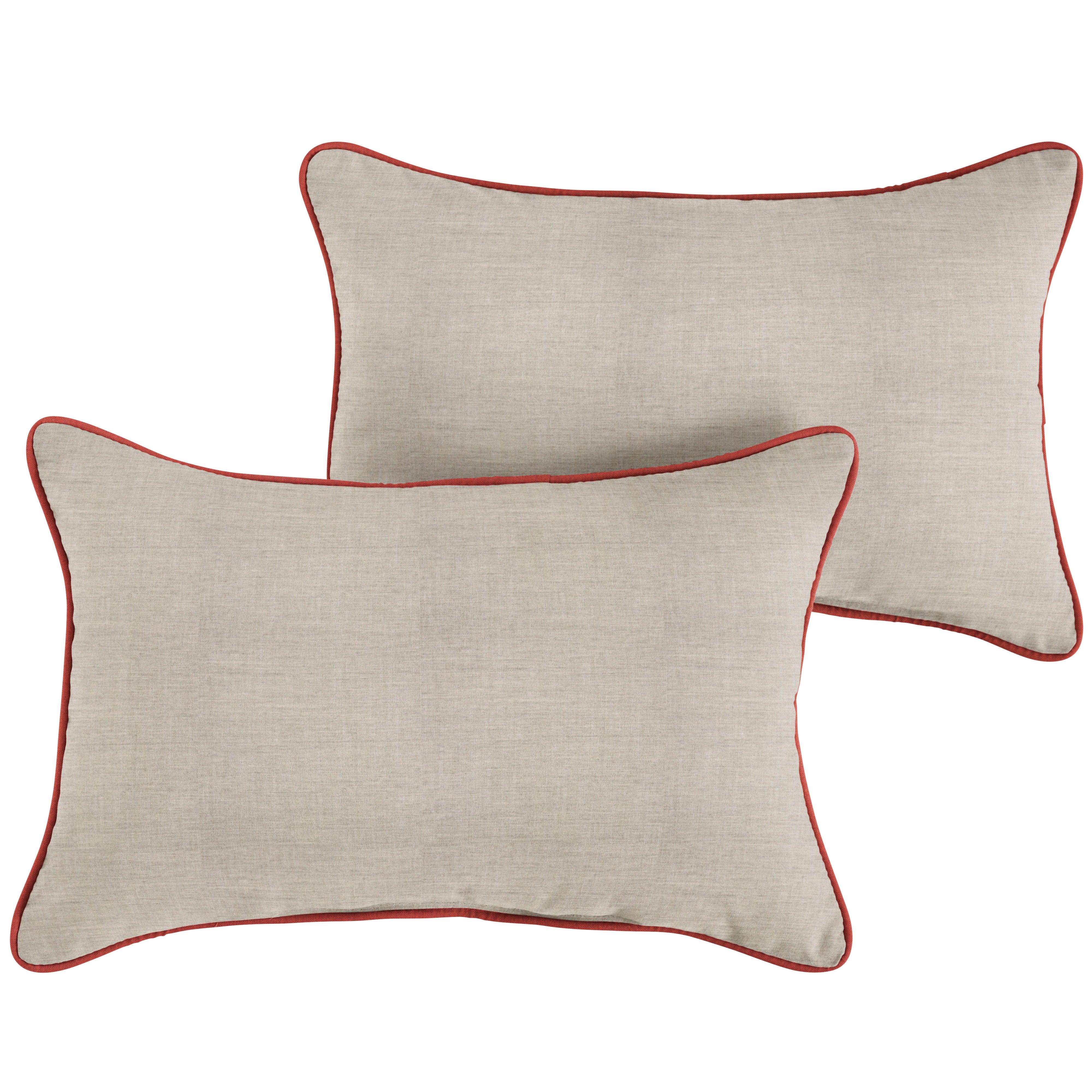 Sunbrella Lumbar Corded Pillow (Set of 2) - Sorra Home