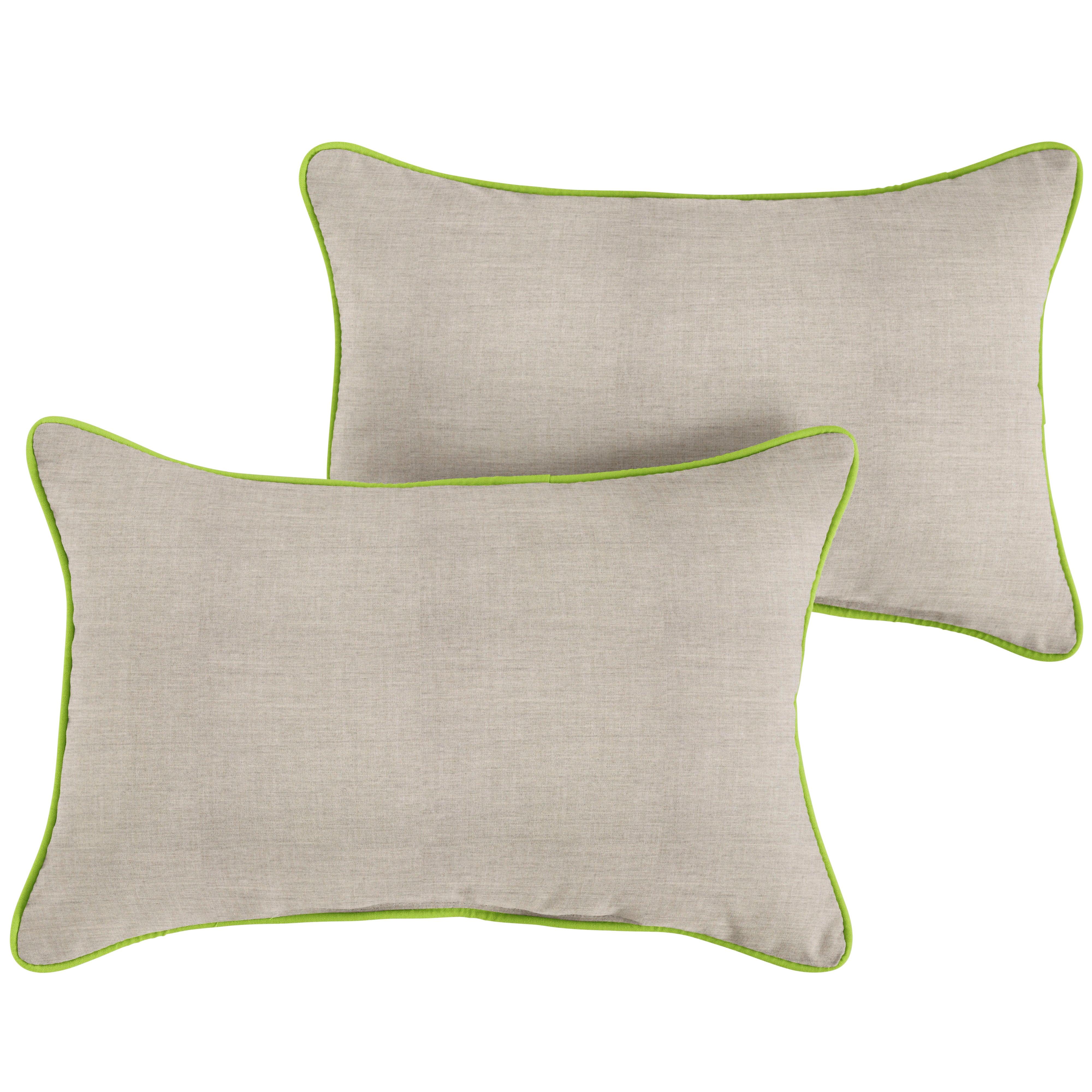 Sunbrella Lumbar Corded Pillow (Set of 2) - Sorra Home