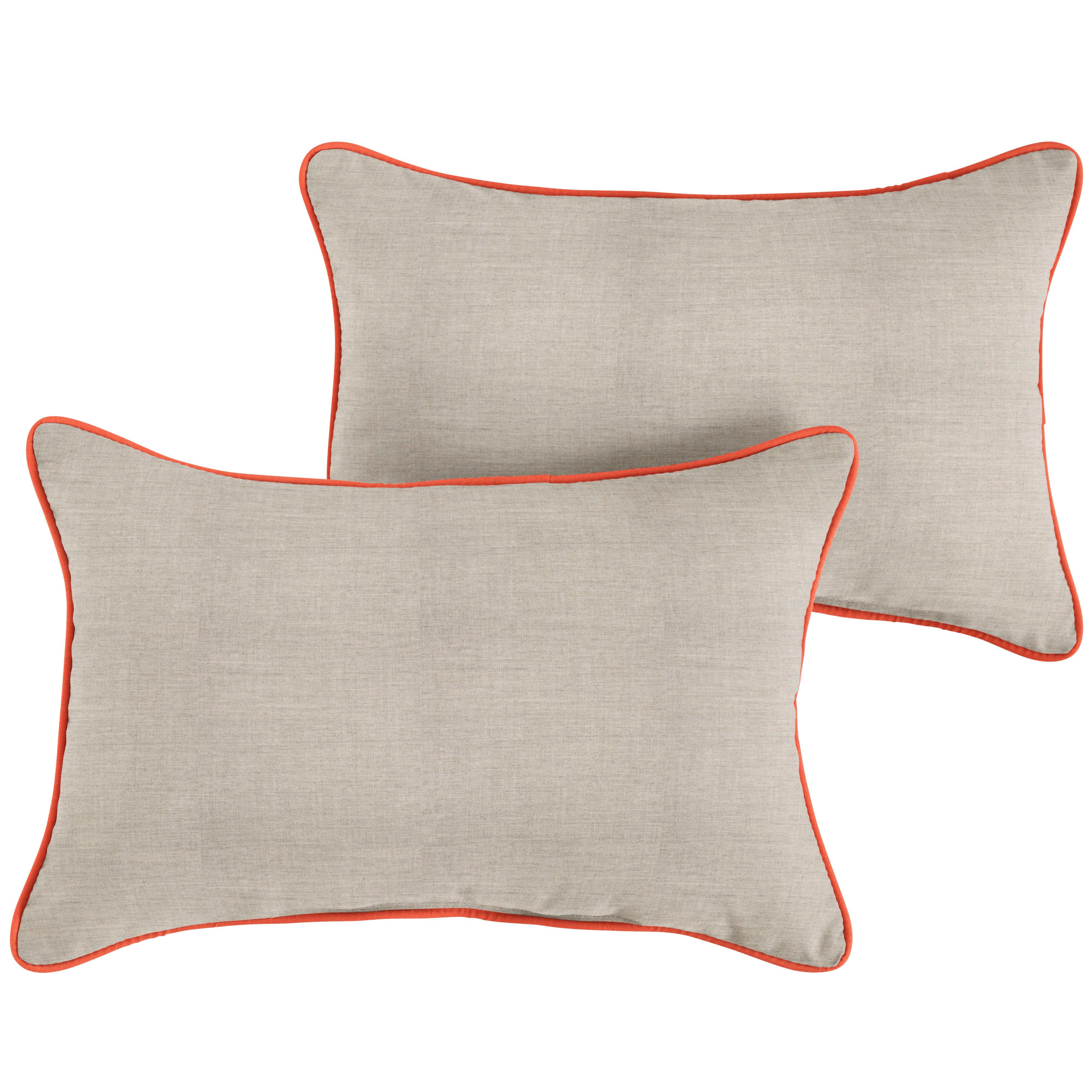 Sunbrella Lumbar Corded Pillow (Set of 2) - Sorra Home