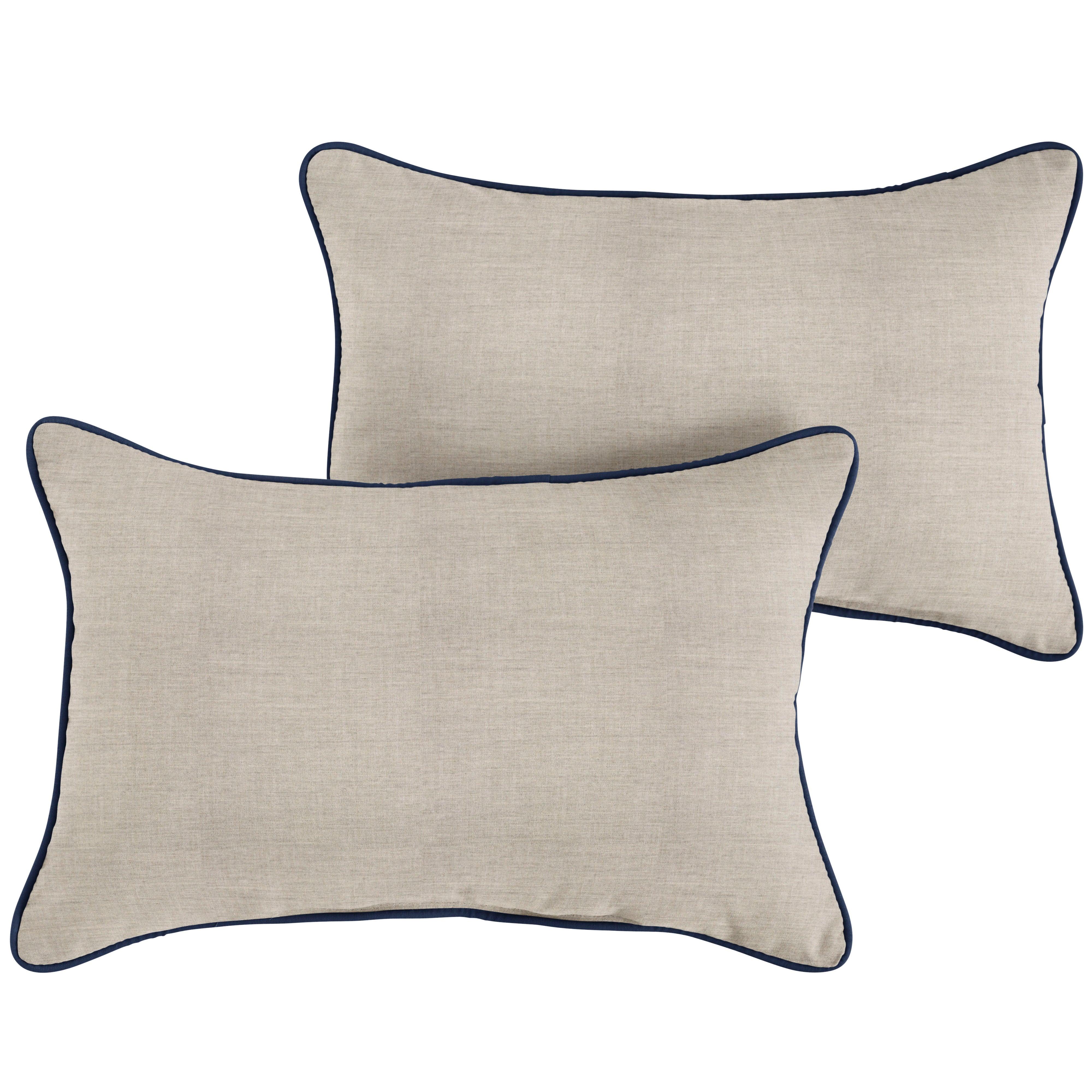 Sunbrella Lumbar Corded Pillow (Set of 2) - Sorra Home