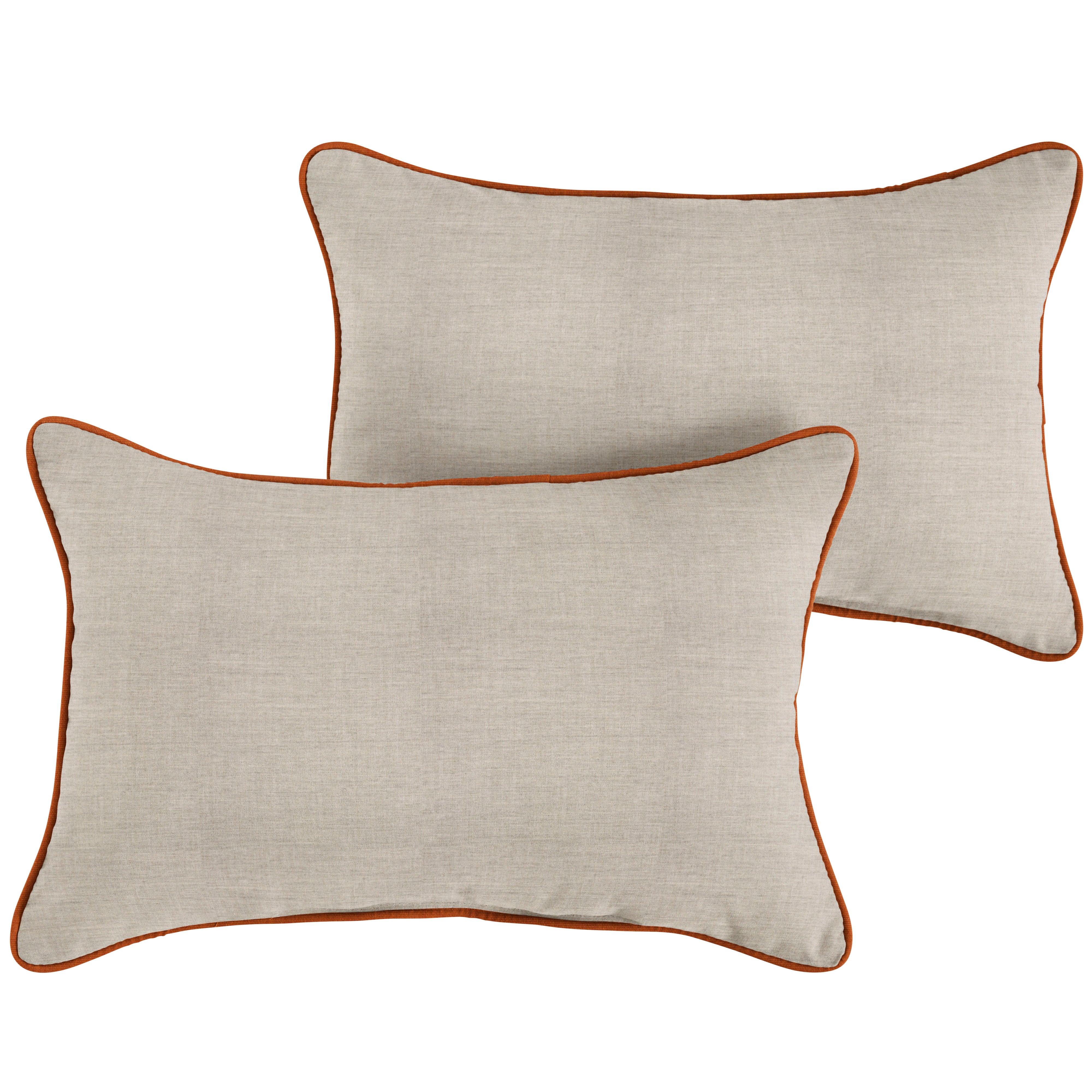 Sunbrella Lumbar Corded Pillow (Set of 2) - Sorra Home