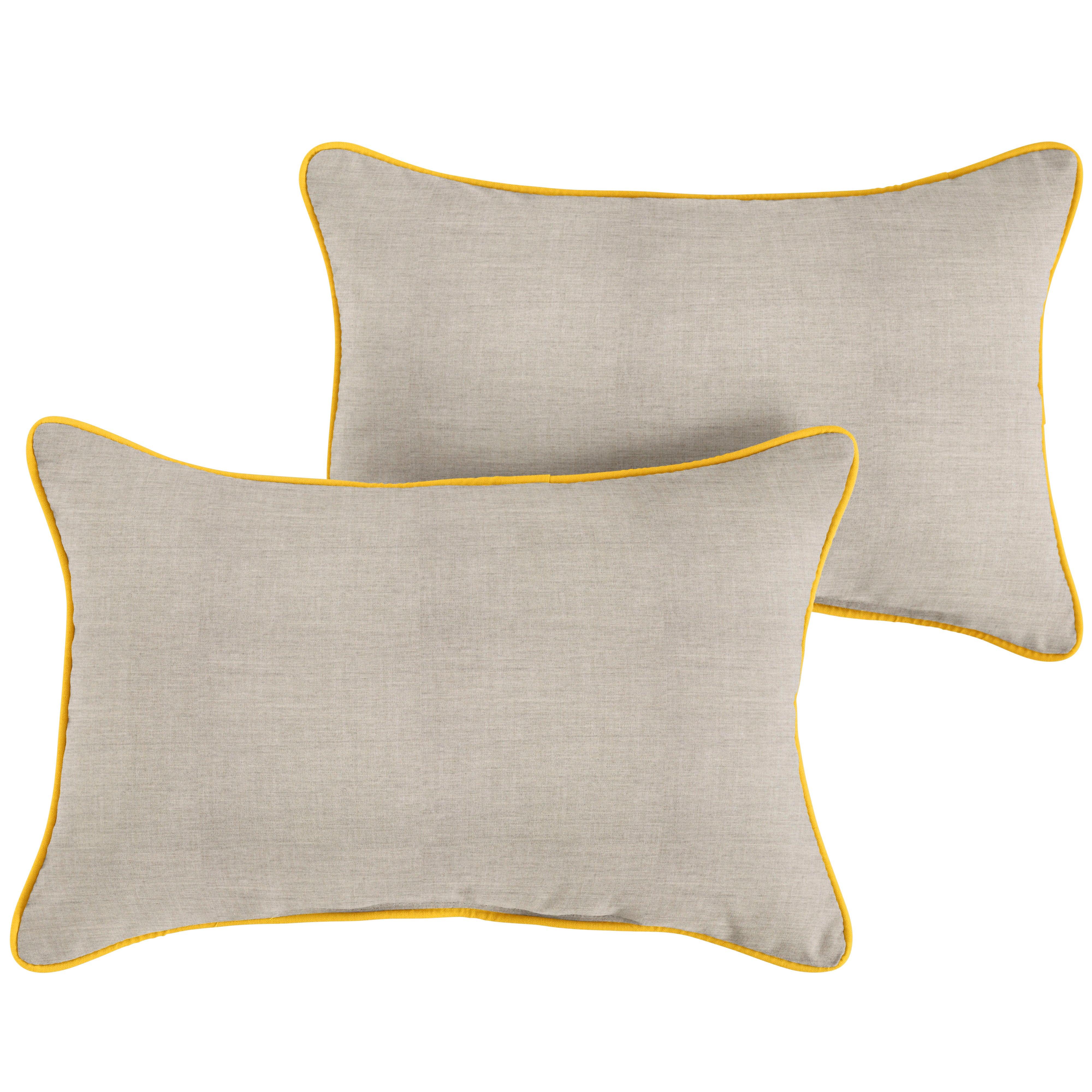 Sunbrella Lumbar Corded Pillow (Set of 2) - Sorra Home