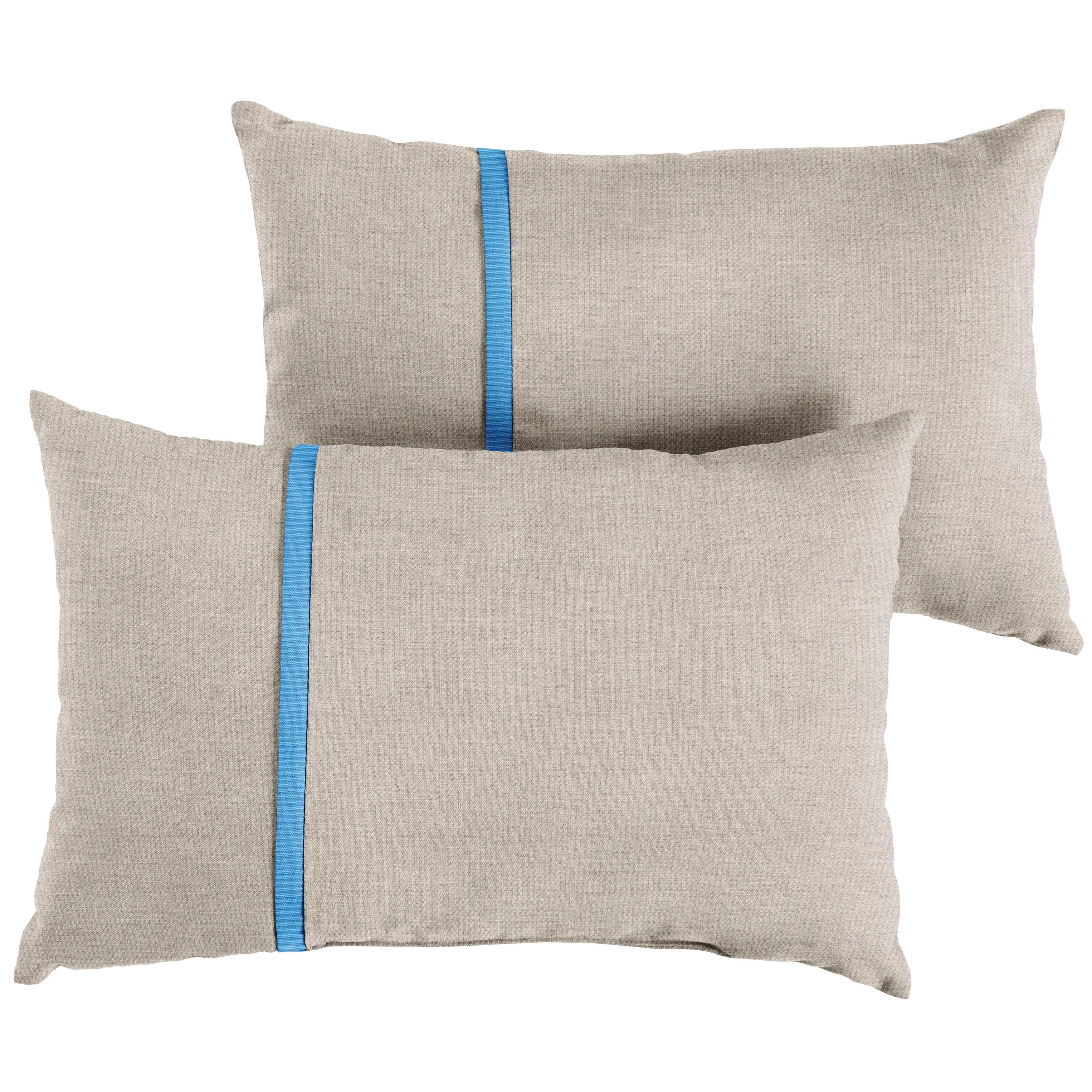 Sunbrella Pillow with Petite Flange (Set of 2) - Sorra Home
