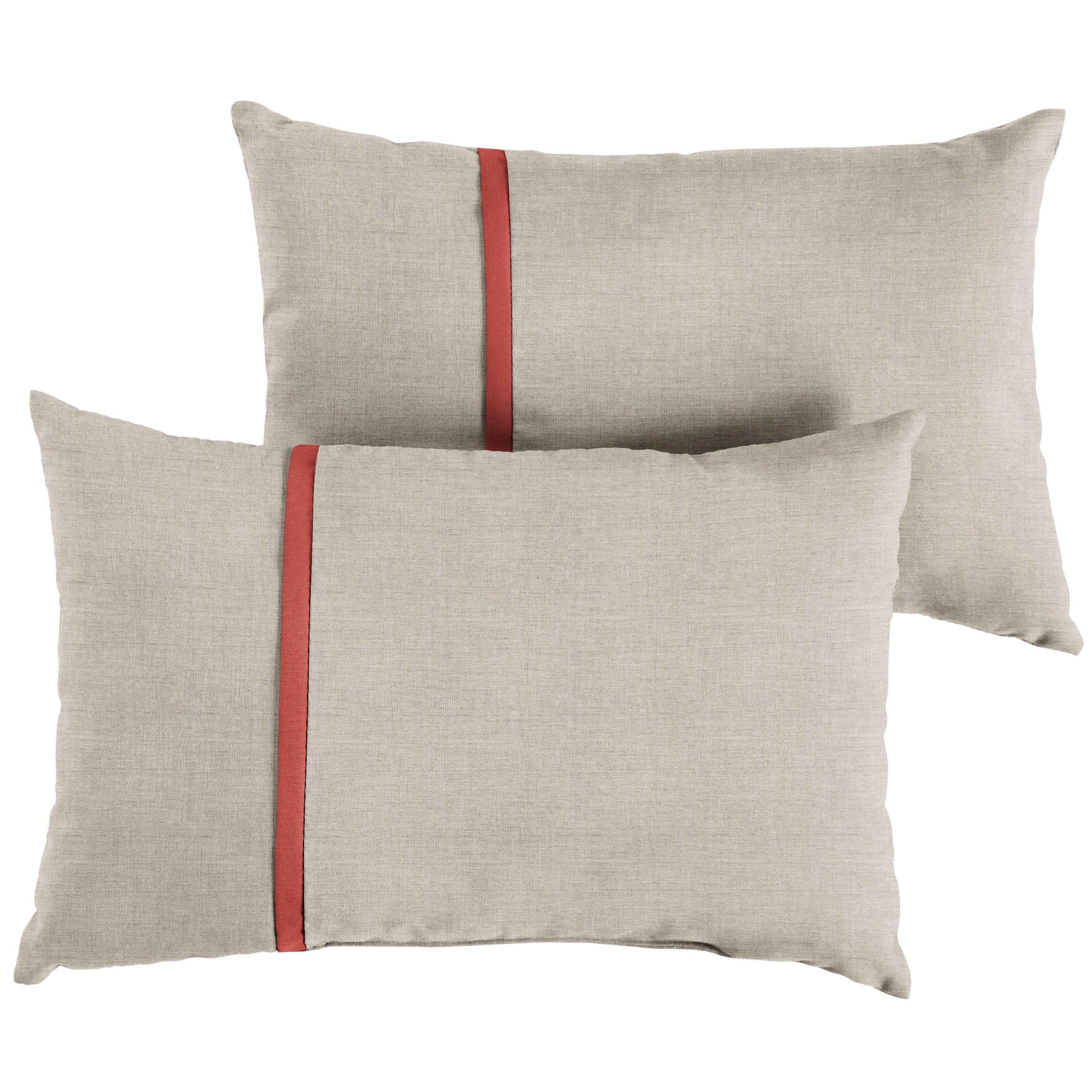 Sunbrella Pillow with Petite Flange (Set of 2) - Sorra Home