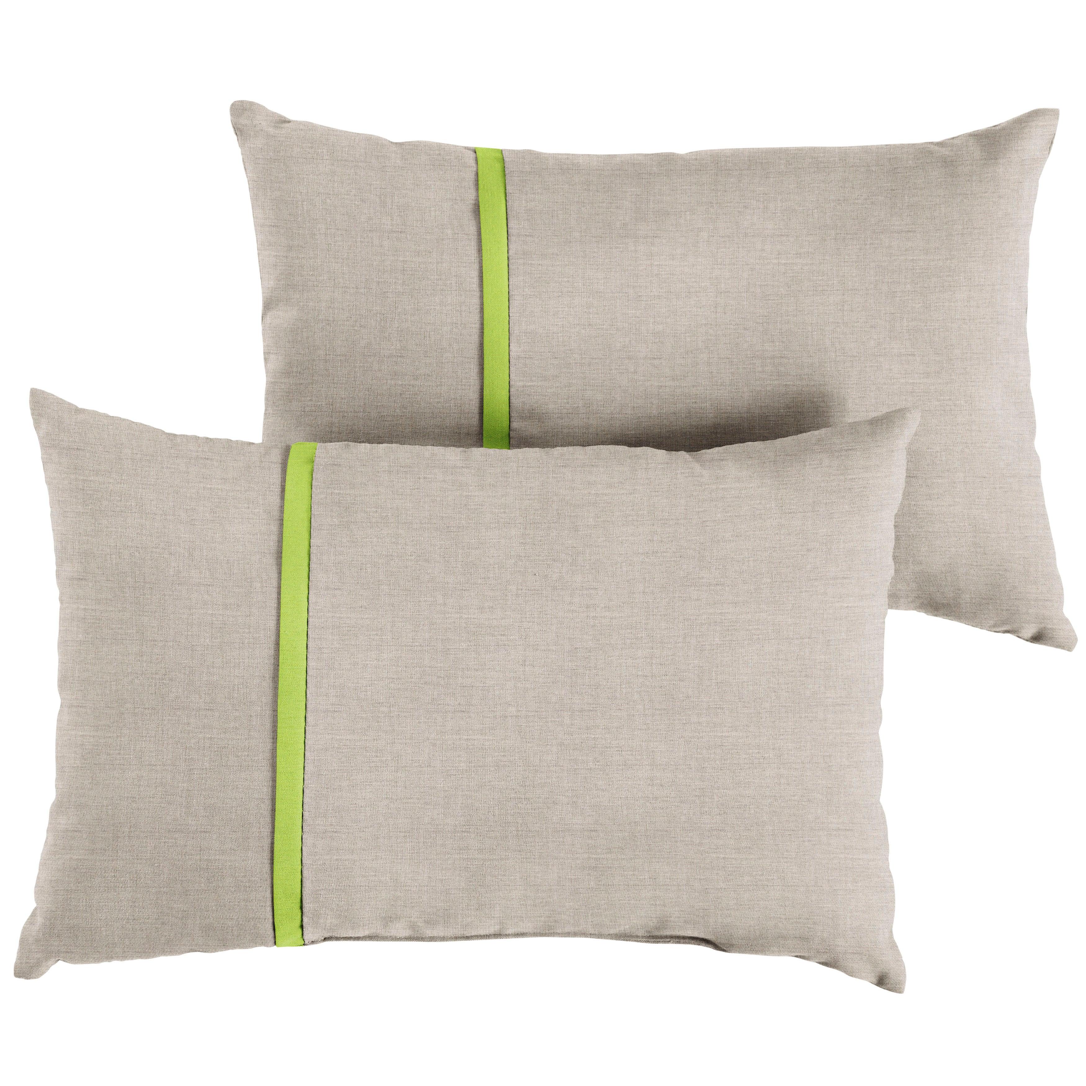 Sunbrella Pillow with Petite Flange (Set of 2) - Sorra Home