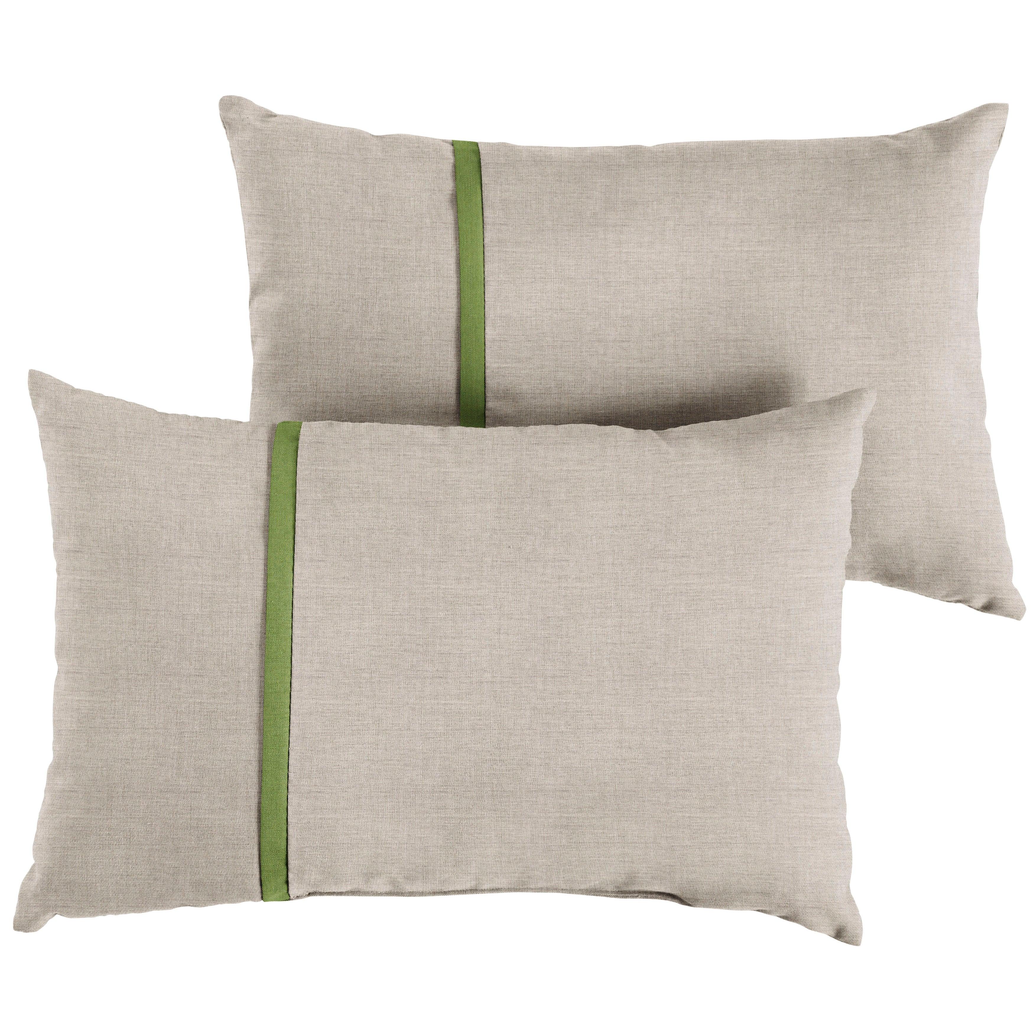 Sunbrella Pillow with Petite Flange (Set of 2) - Sorra Home