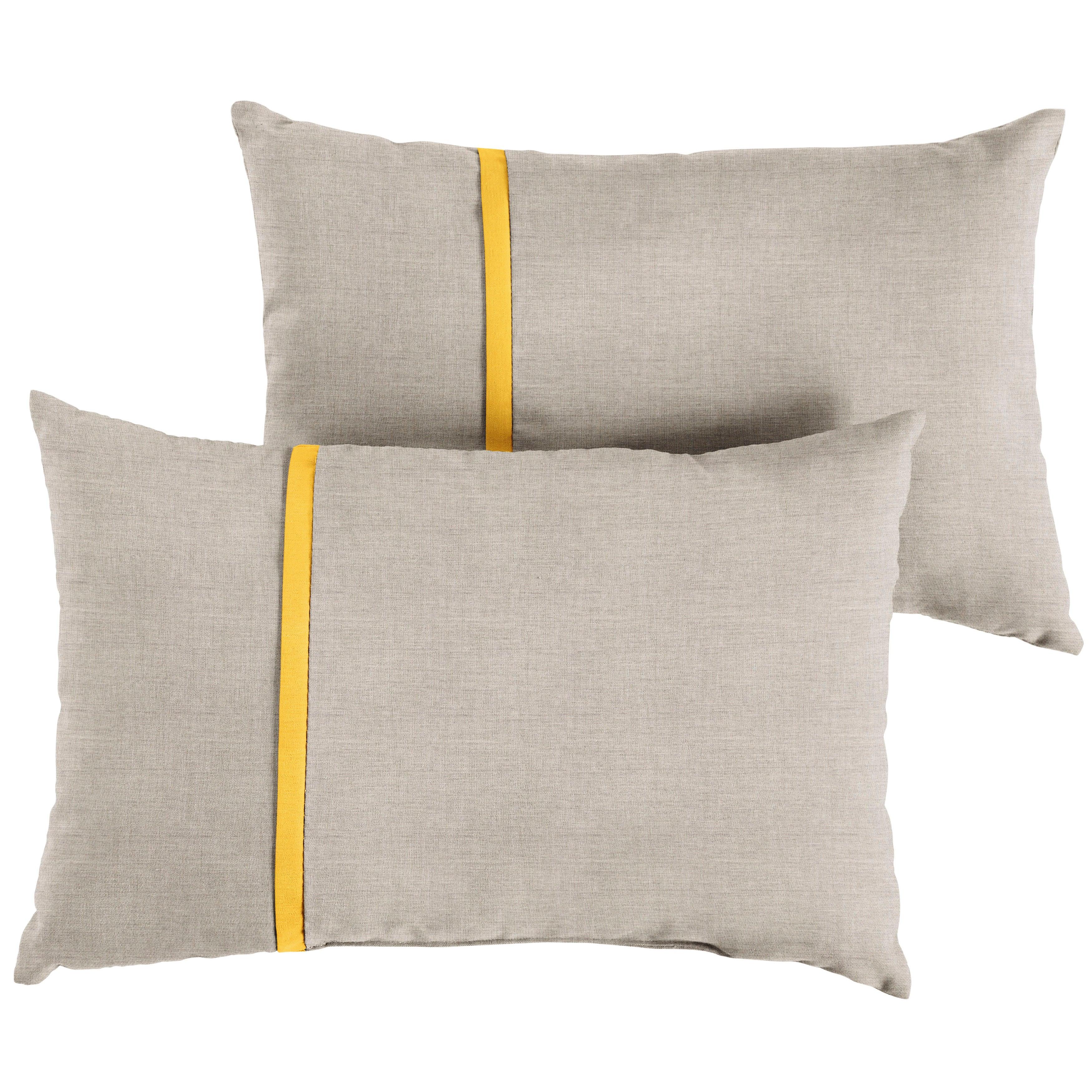 Sunbrella Pillow with Petite Flange (Set of 2) - Sorra Home
