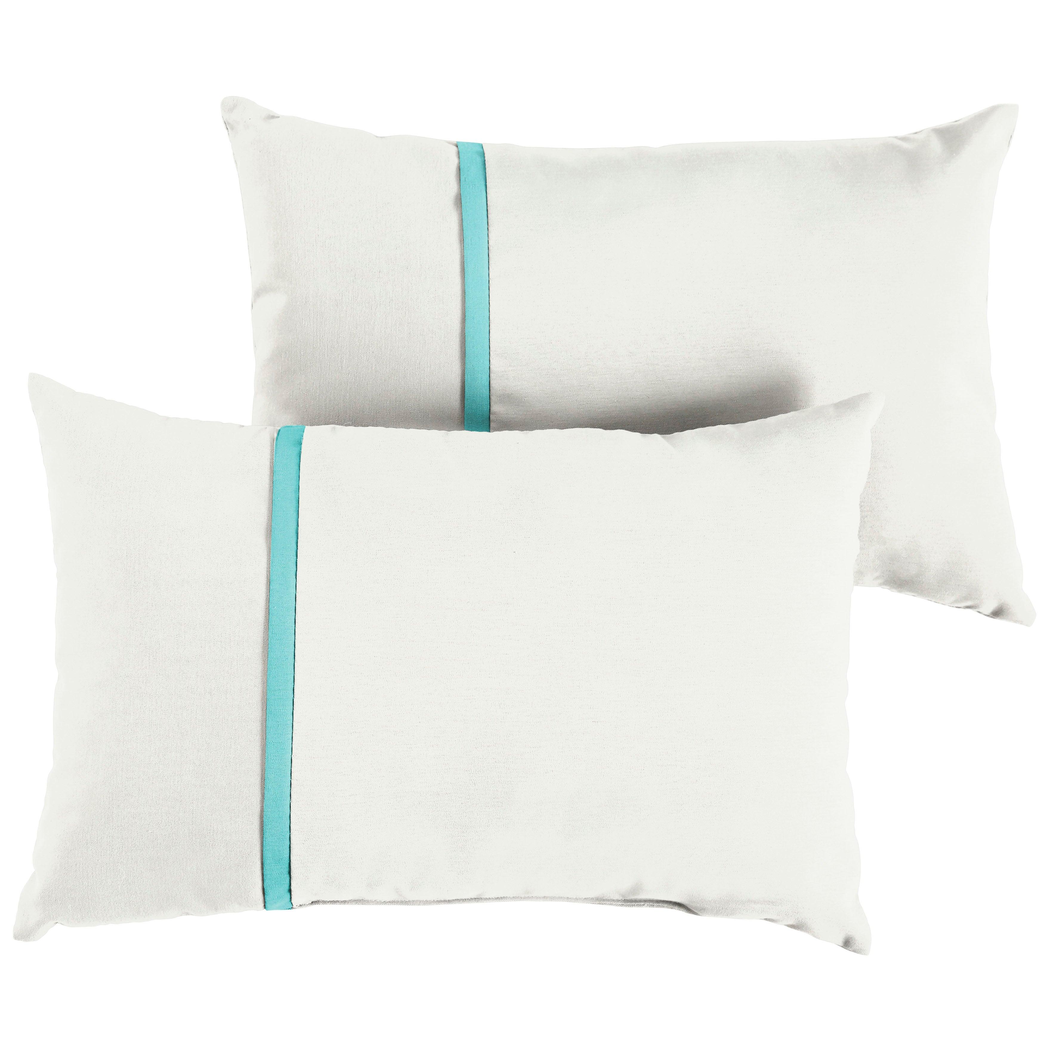 Sunbrella Pillow with Petite Flange (Set of 2) - Sorra Home