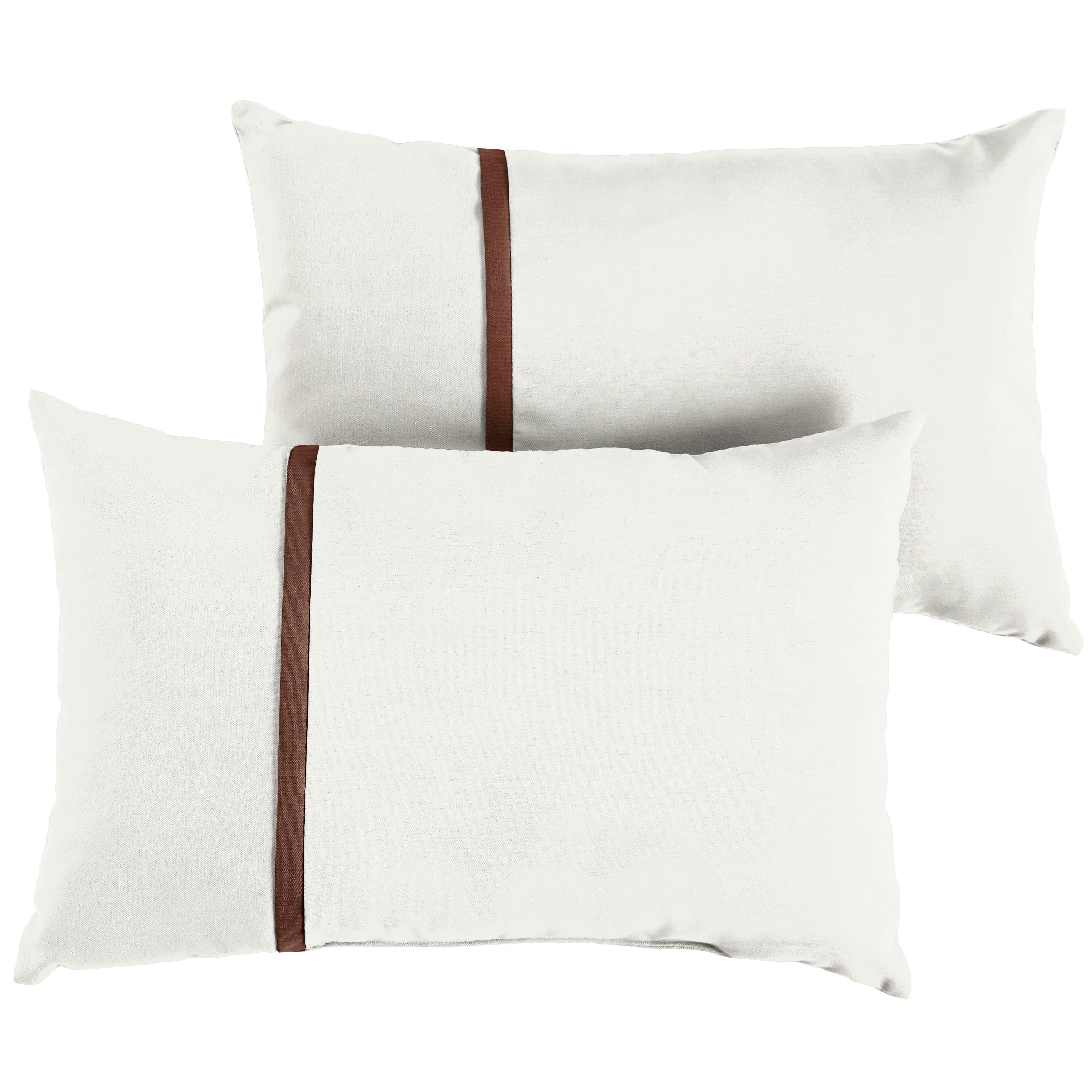 Sunbrella Pillow with Petite Flange (Set of 2) - Sorra Home