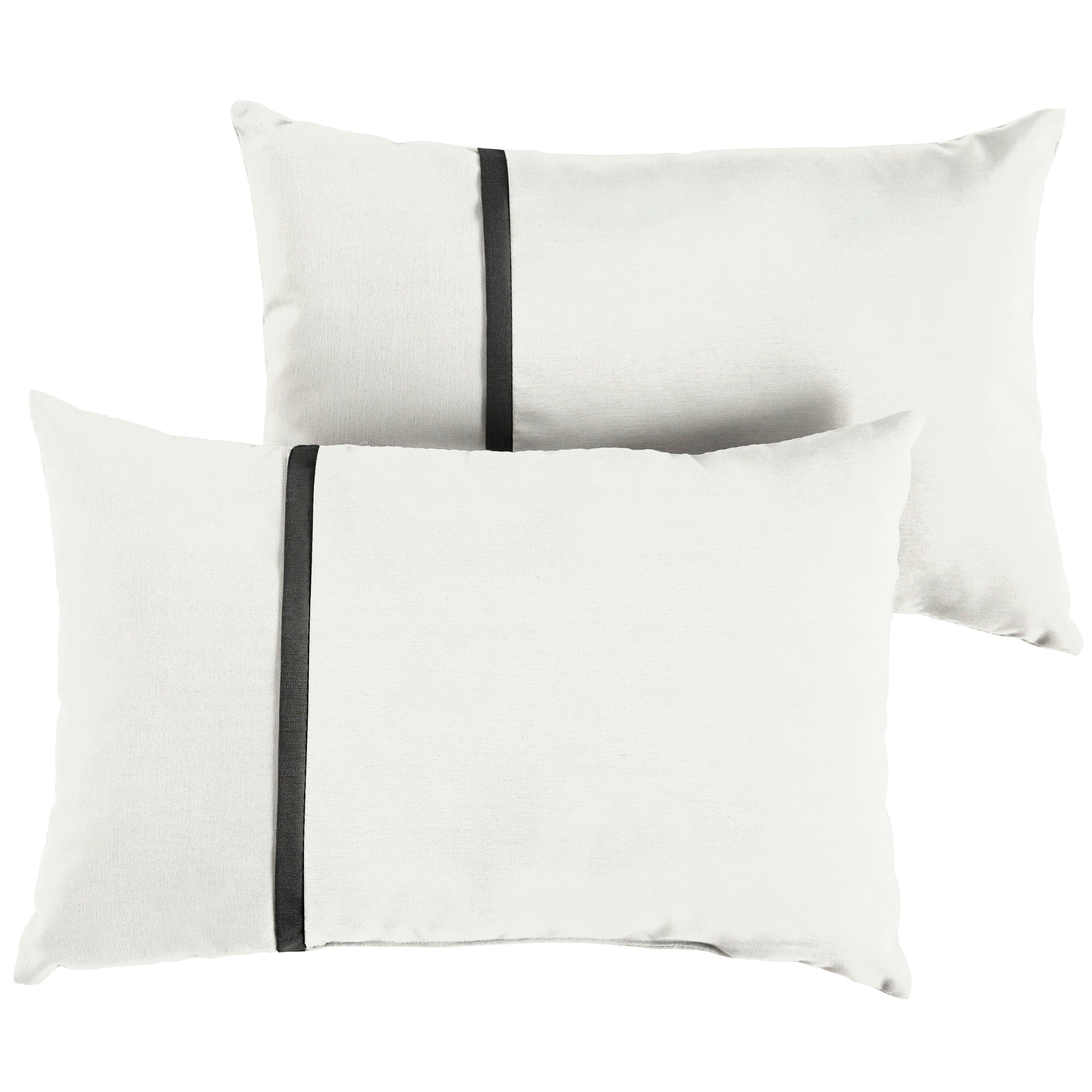 Sunbrella Pillow with Petite Flange (Set of 2) - Sorra Home