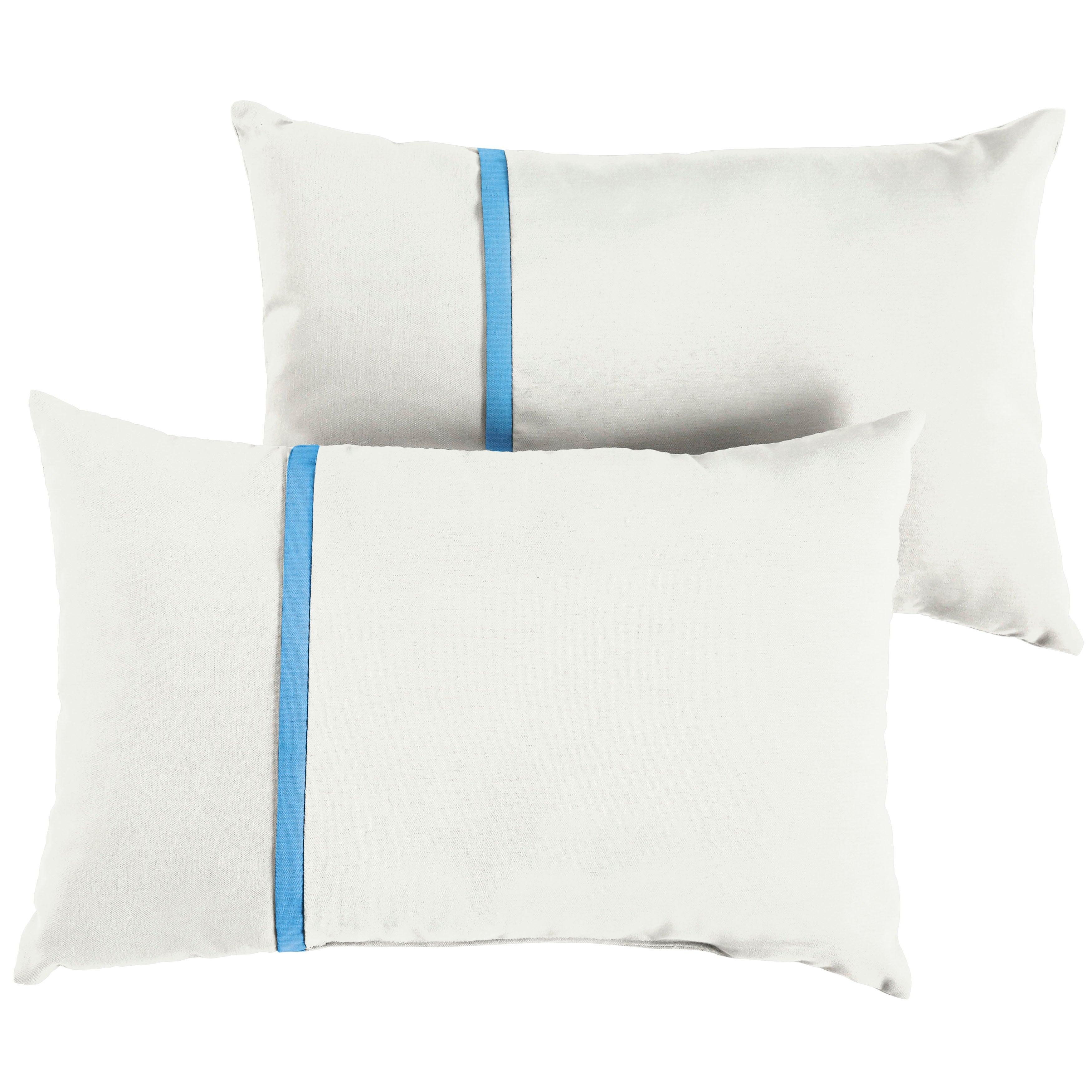 Sunbrella Pillow with Petite Flange (Set of 2) - Sorra Home
