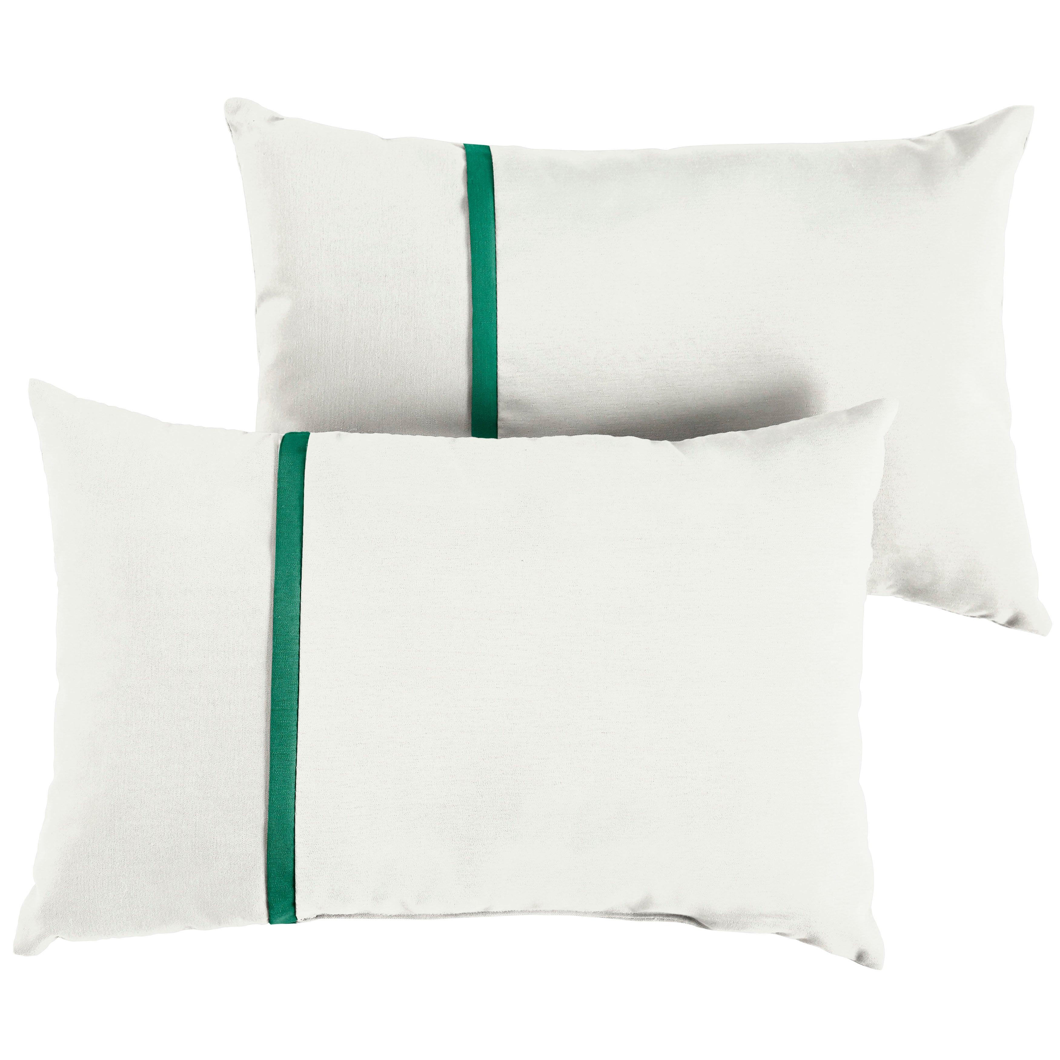 Sunbrella Pillow with Petite Flange (Set of 2) - Sorra Home