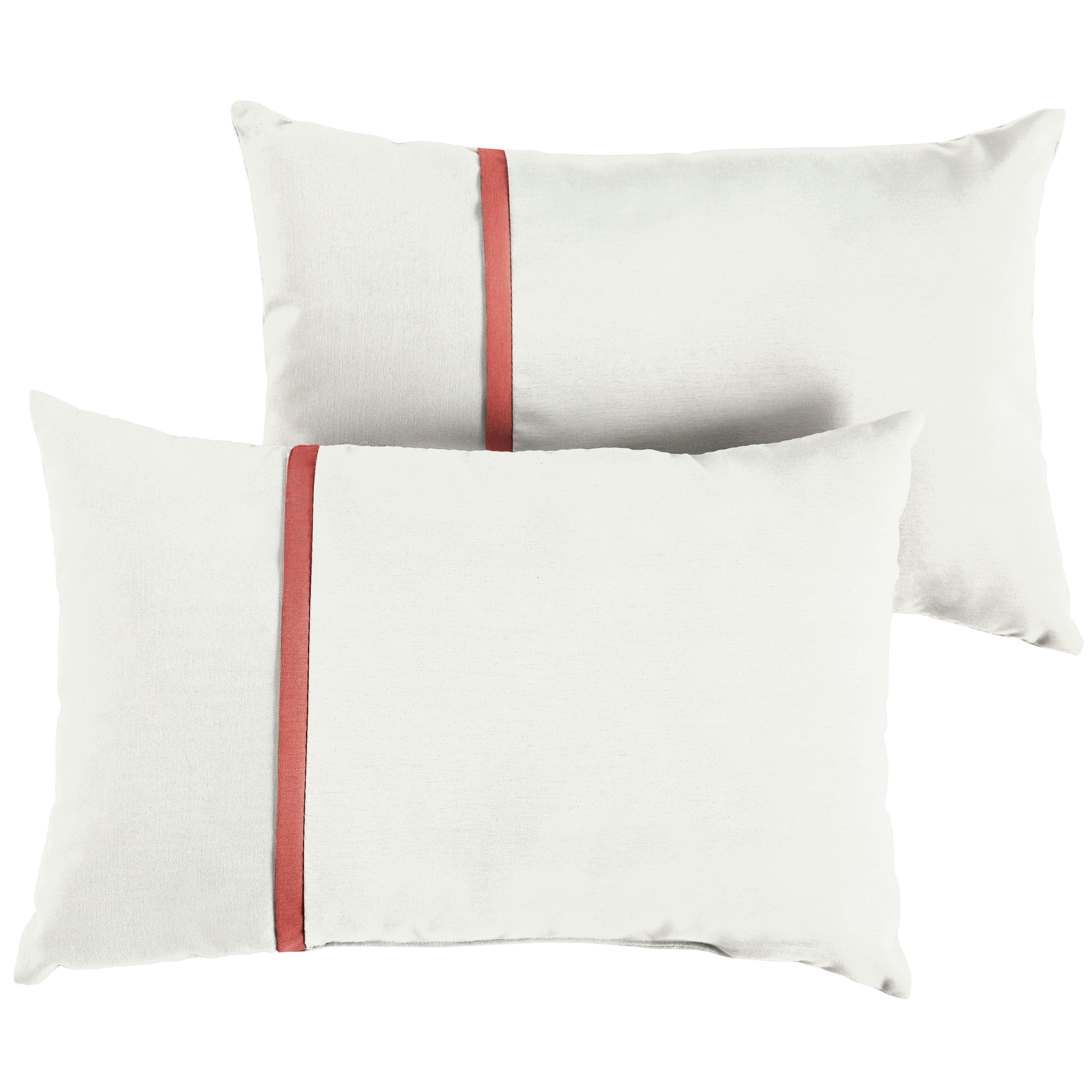 Sunbrella Pillow with Petite Flange (Set of 2) - Sorra Home