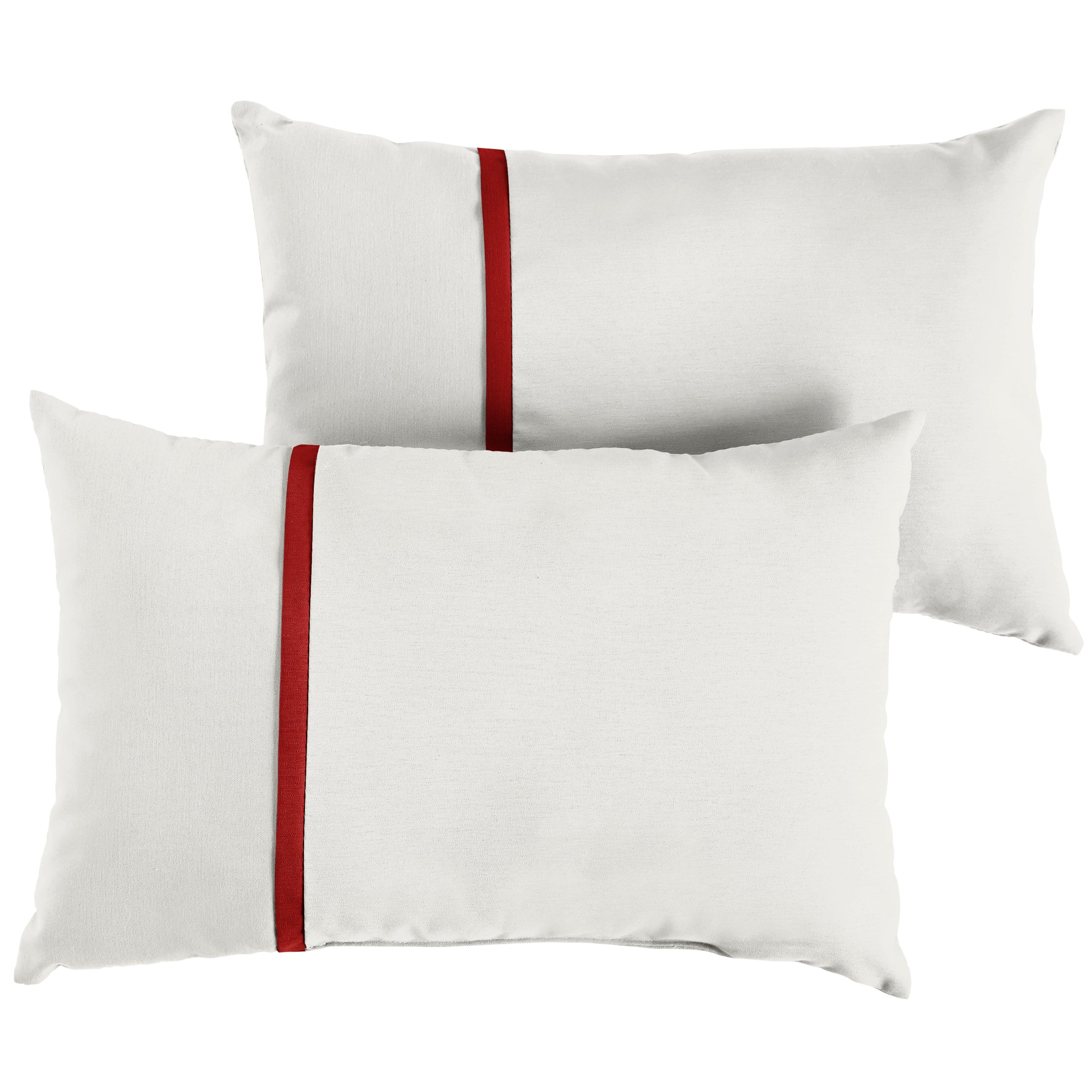 Sunbrella Pillow with Petite Flange (Set of 2) - Sorra Home