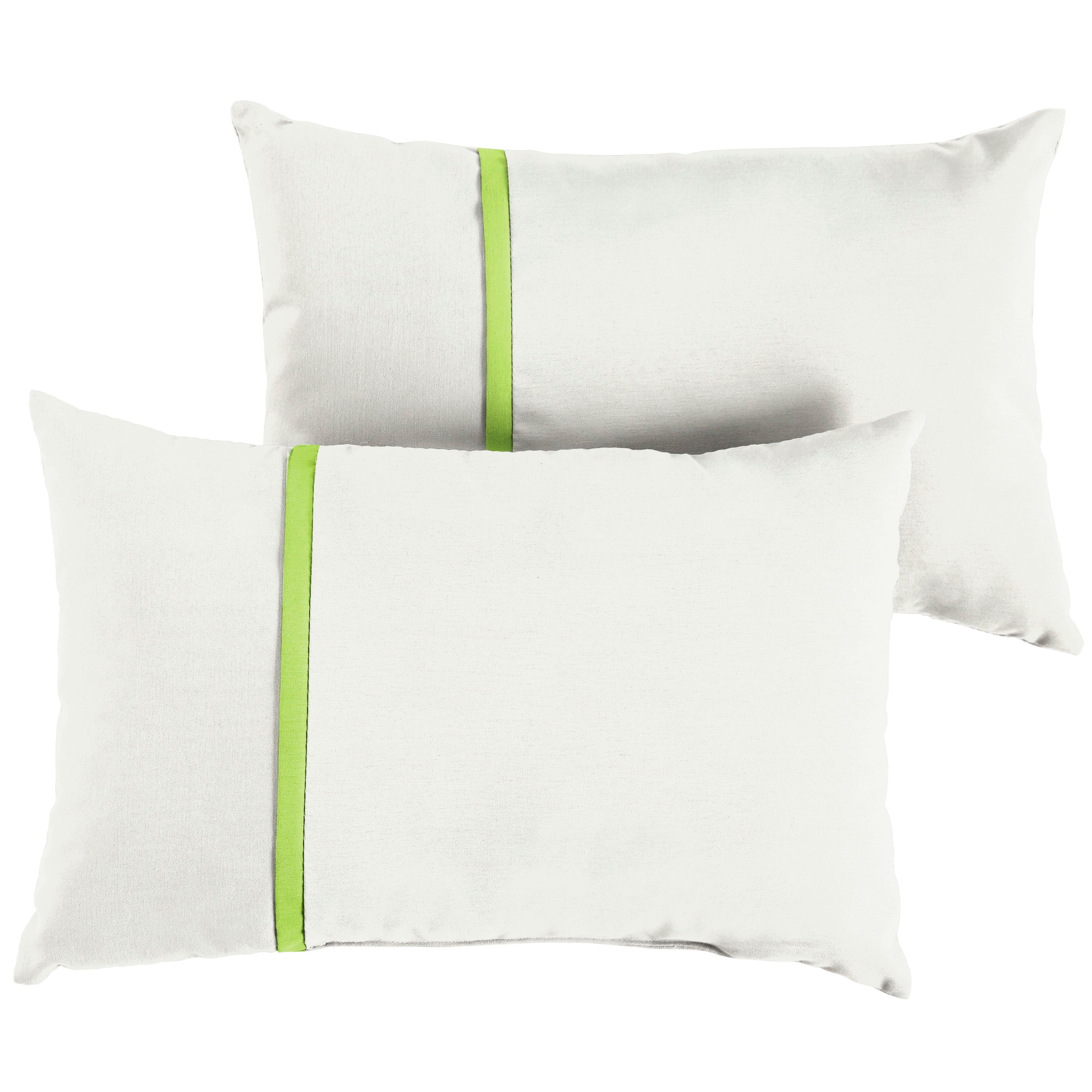 Sunbrella Pillow with Petite Flange (Set of 2) - Sorra Home