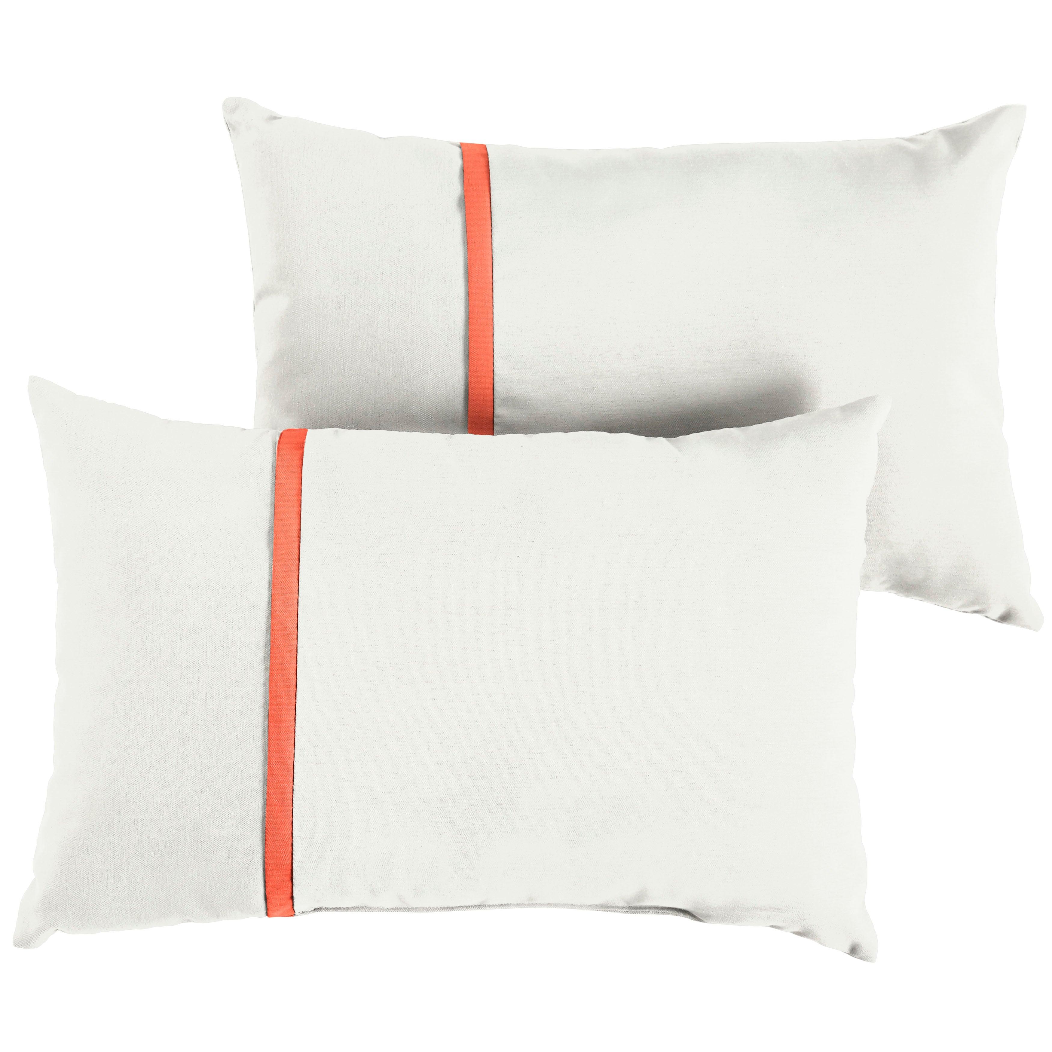 Sunbrella Pillow with Petite Flange (Set of 2) - Sorra Home