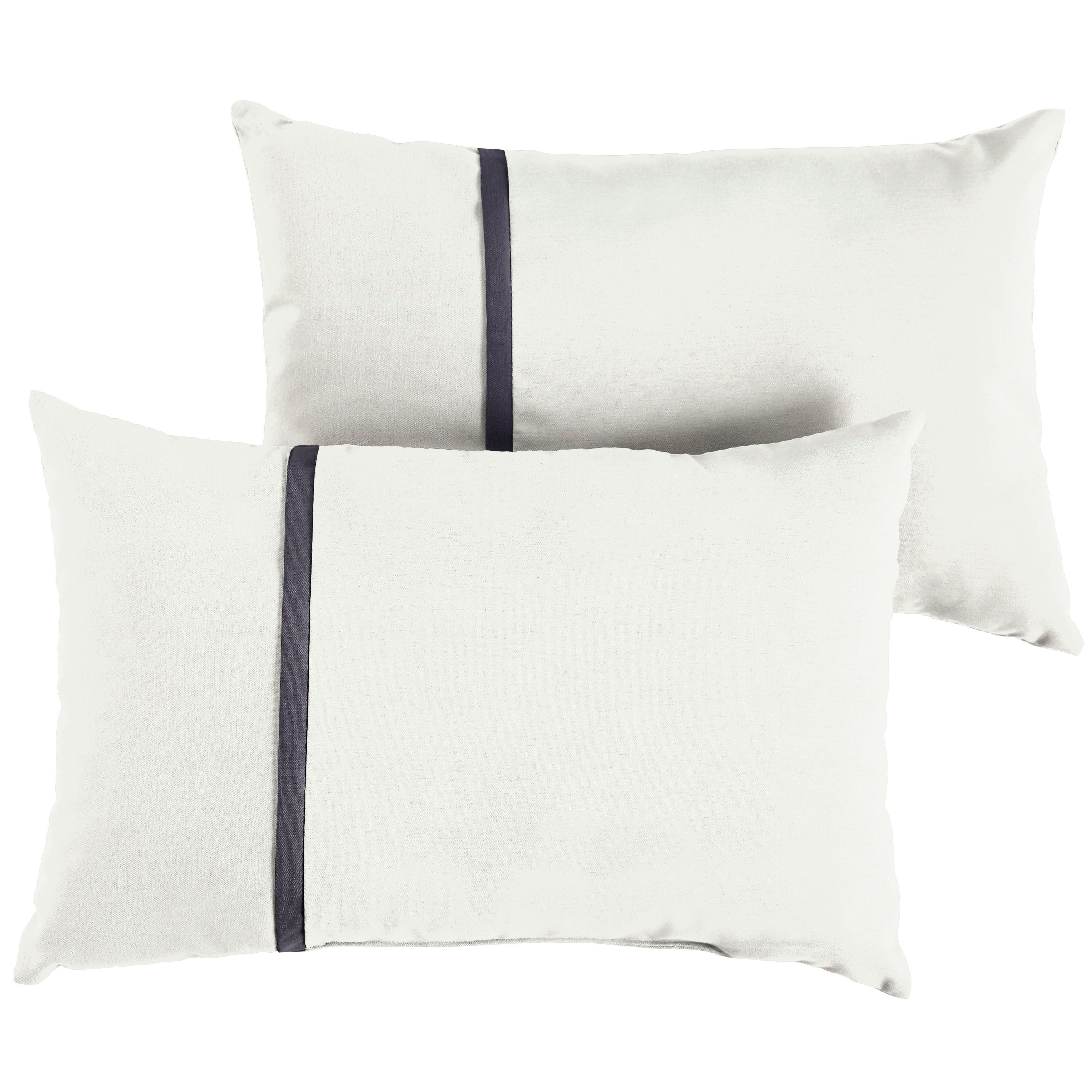 Sunbrella Pillow with Petite Flange (Set of 2) - Sorra Home